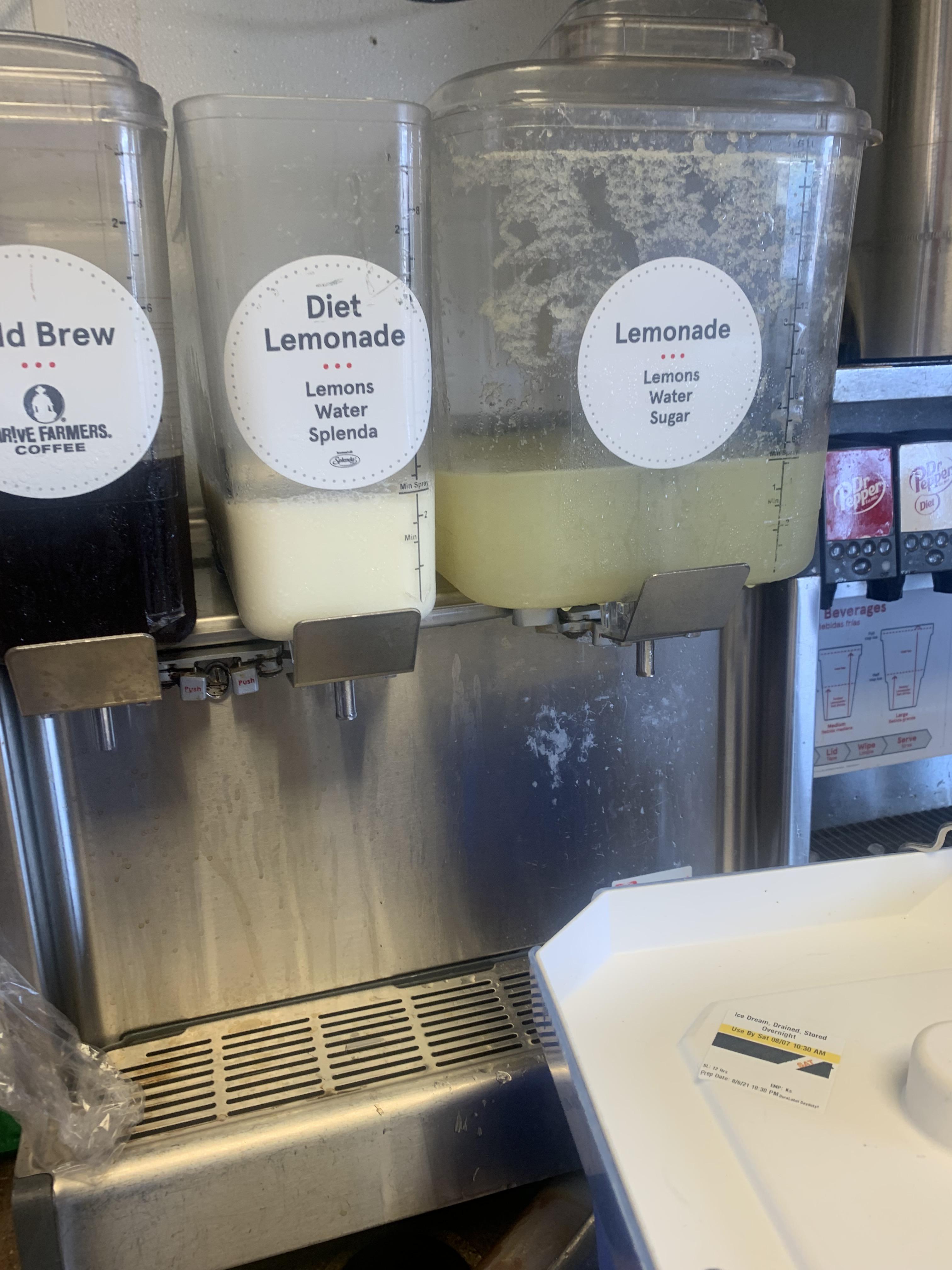 Do I even need to explain, A new hire put IceDream mix in the diet lemonade dispenser. r