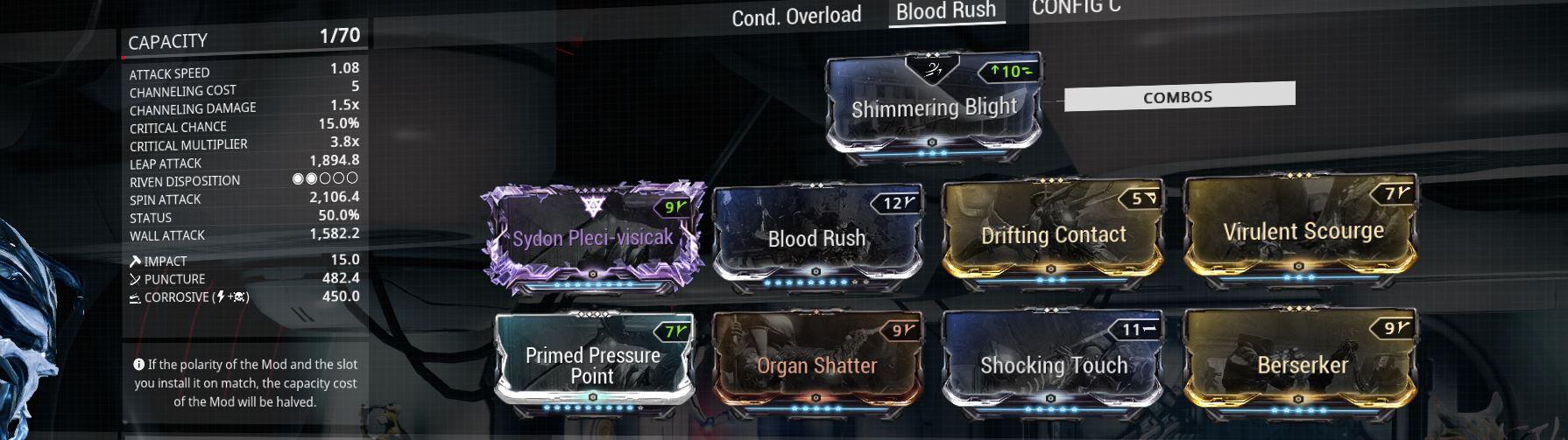 [Build Advice] Sydon with +69 Puncture, +104 Melee Damage, Slide