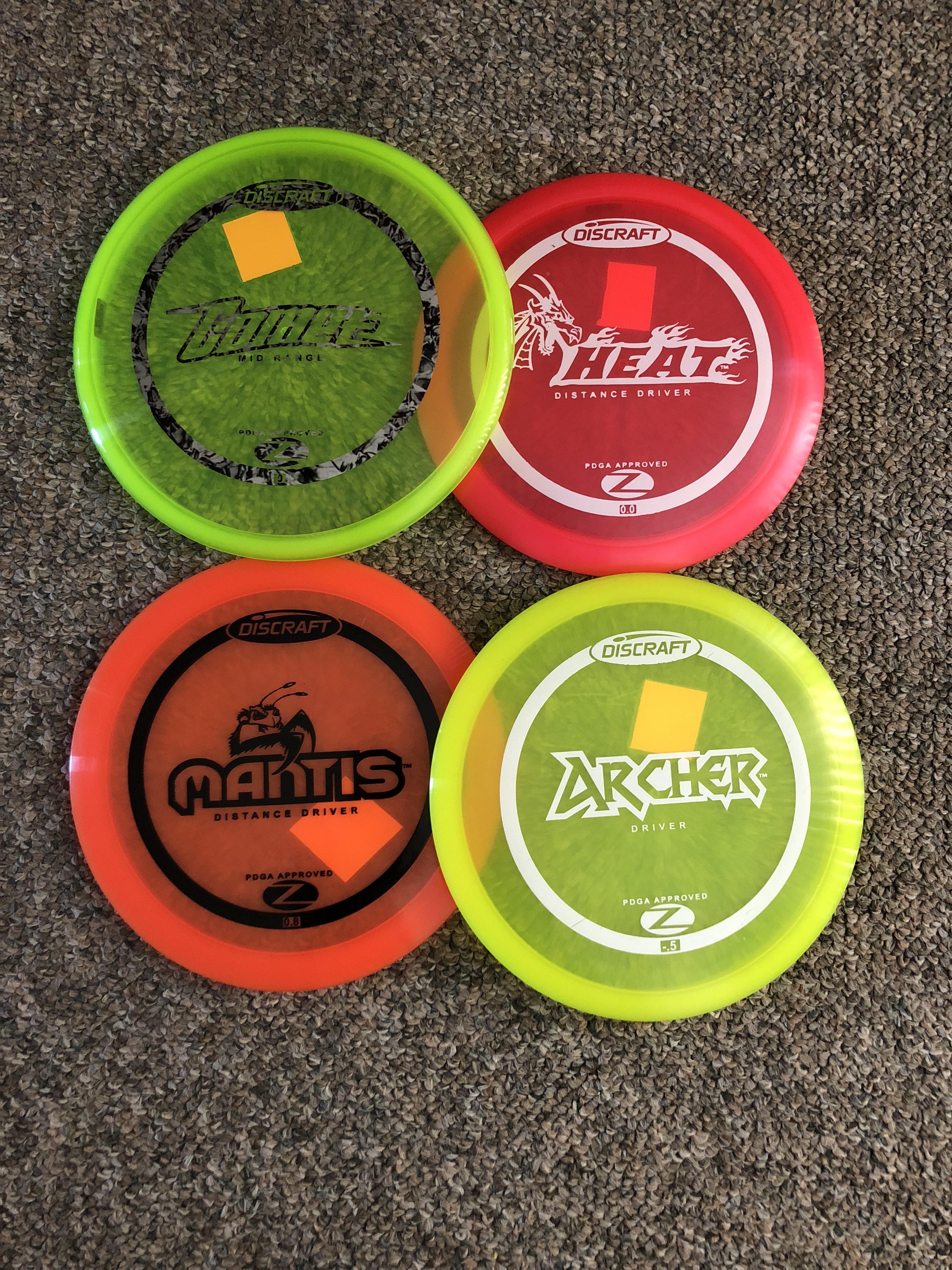 Couple new Z discs. I really like the grip of this plastic. r/discgolf