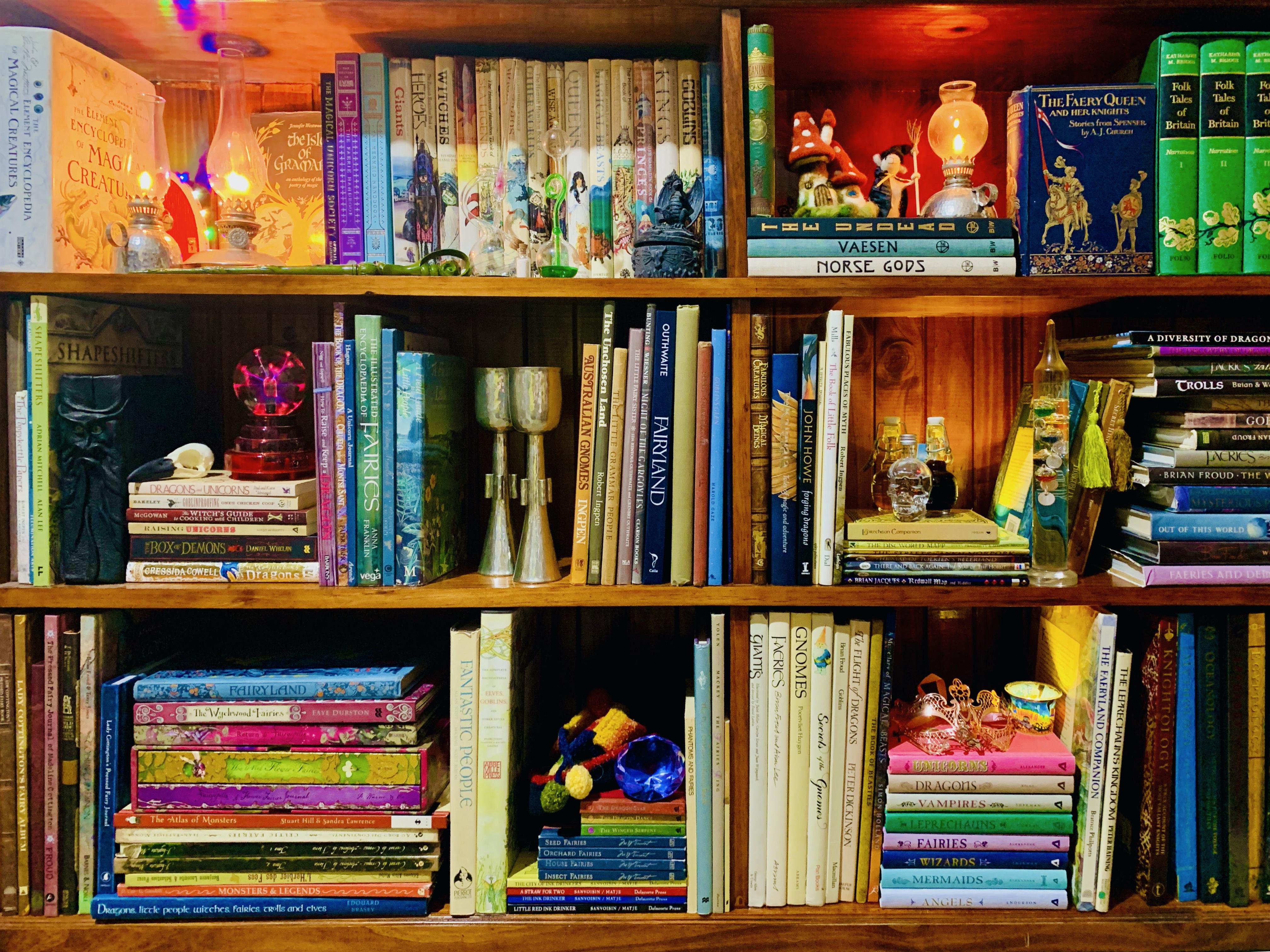 My Wizard's Bookshelf (I'll add a link to a video tour in the comments if you want to see inside