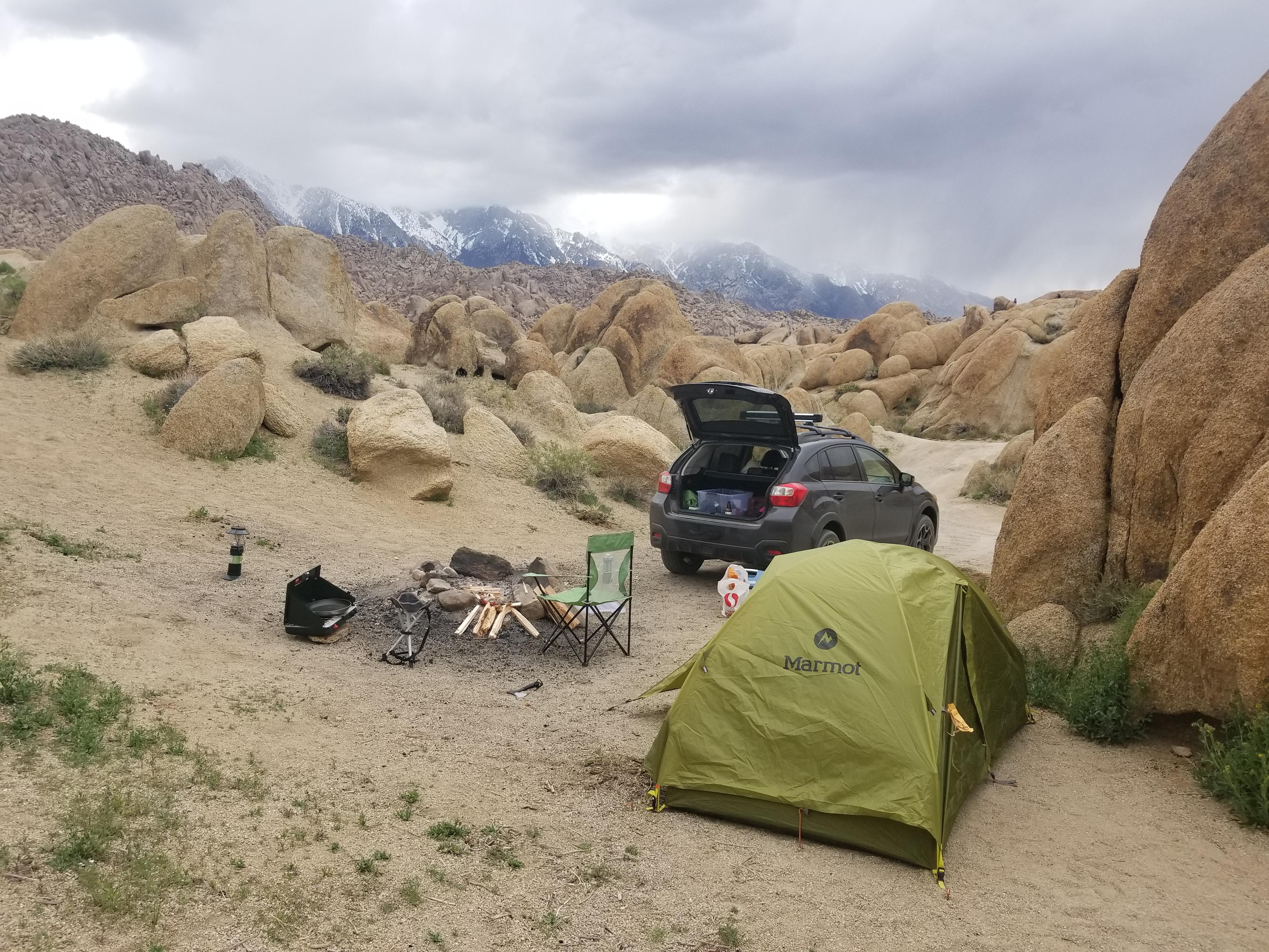 Solo camping in Alabama Hills, CA r/CampingandHiking