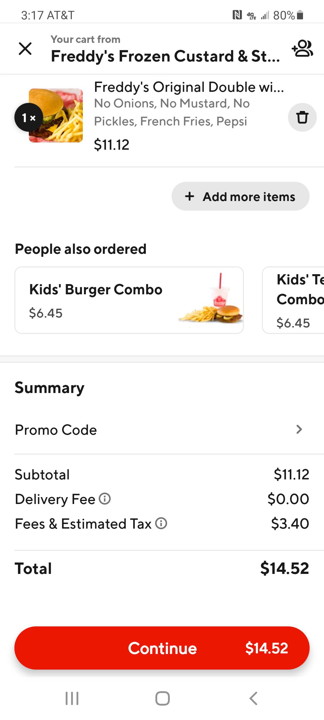 DoorDash offering free delivery...only to charge me what the delivery