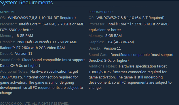 Resident Evil 7 PC Minimum requirement reveled residentevil