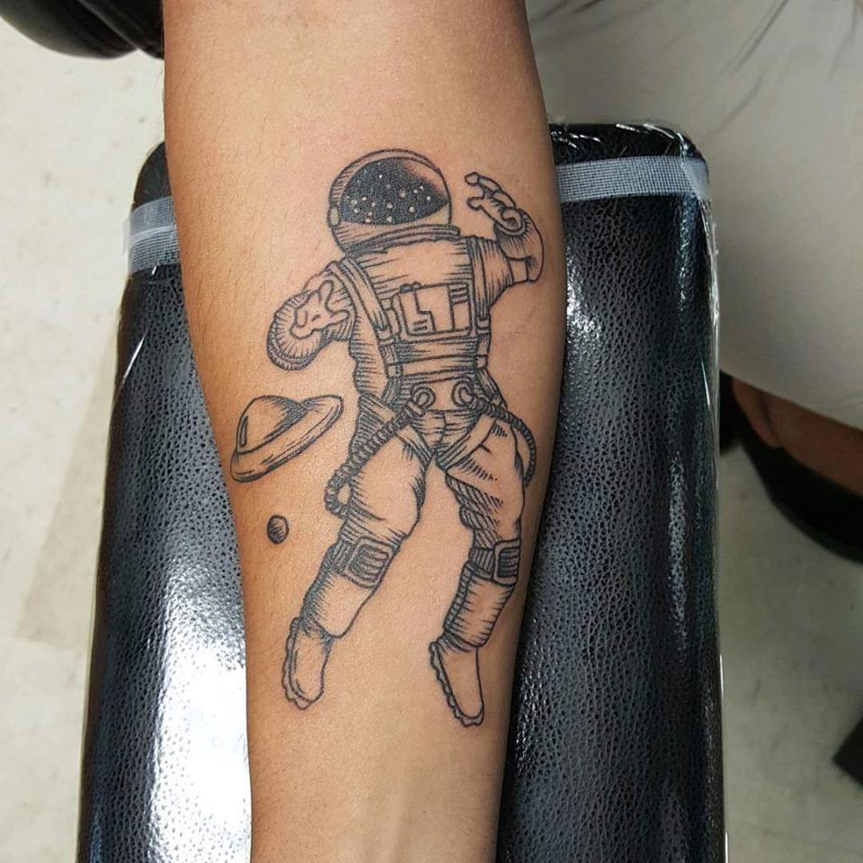 Astronaut by April Overtime Tattoo Shop in Lubbock, TX