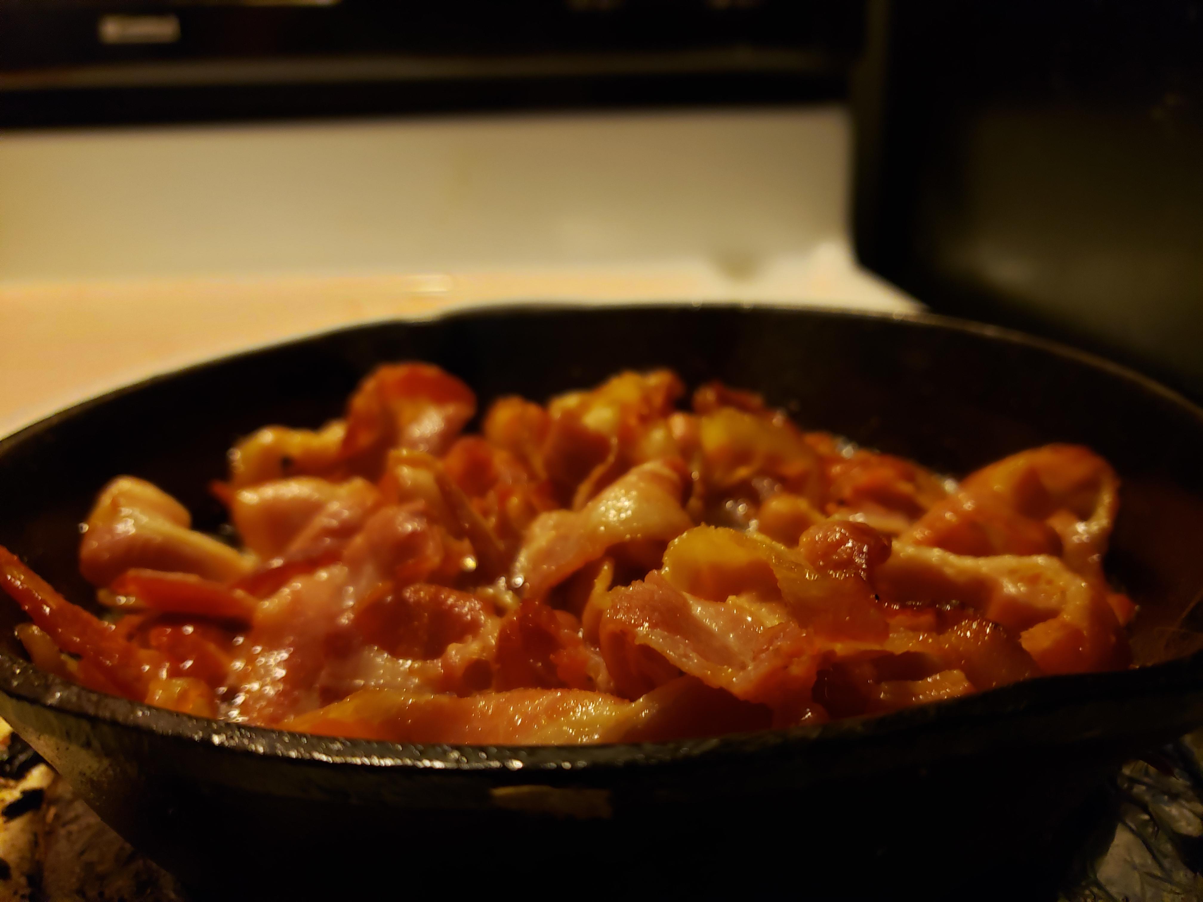 Bacon. I'm going to use the fat to make a roux for a mushroom soup