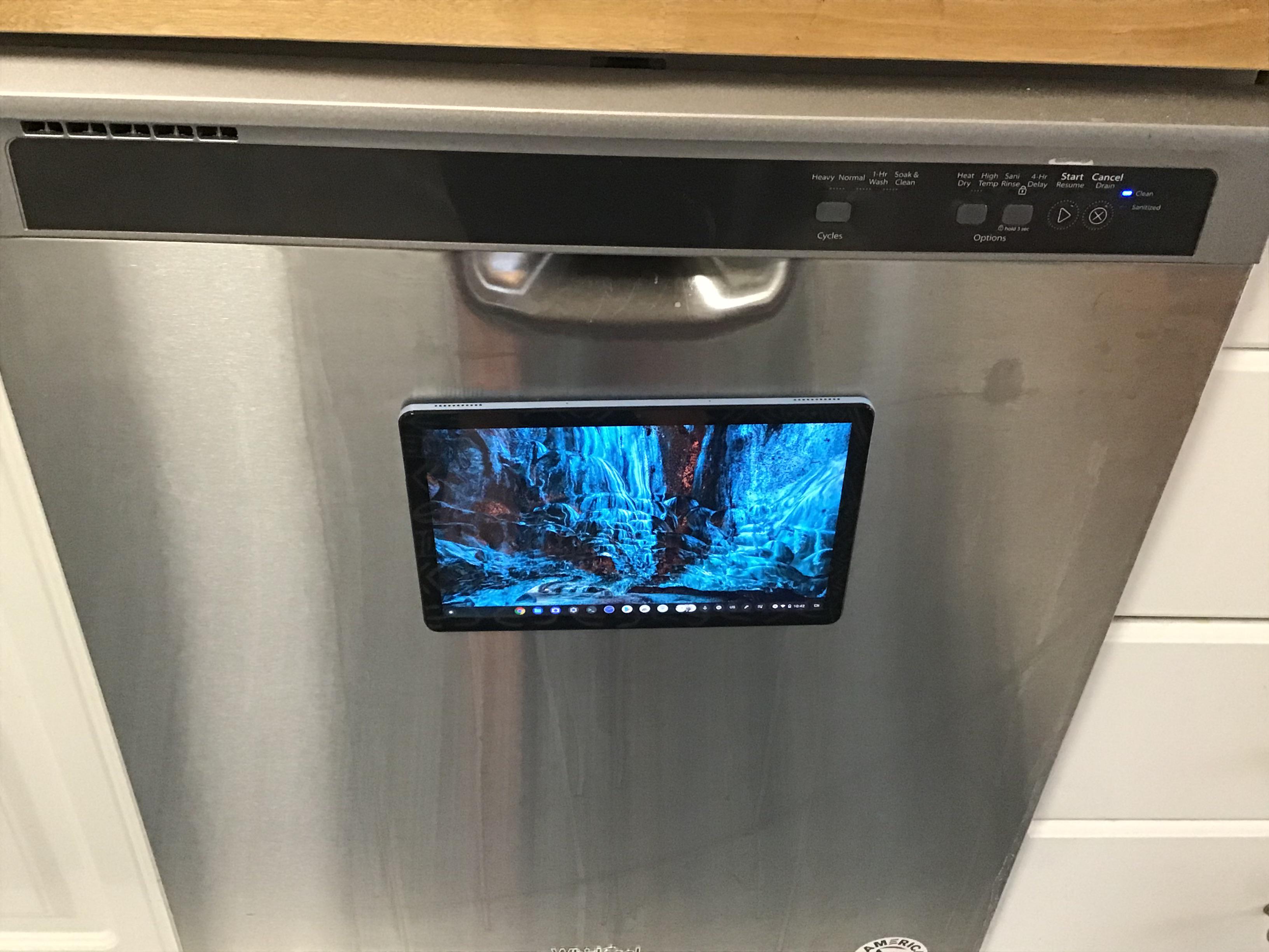 My chromebook duet is sticking to my dishwasher, I am surprised Samsung