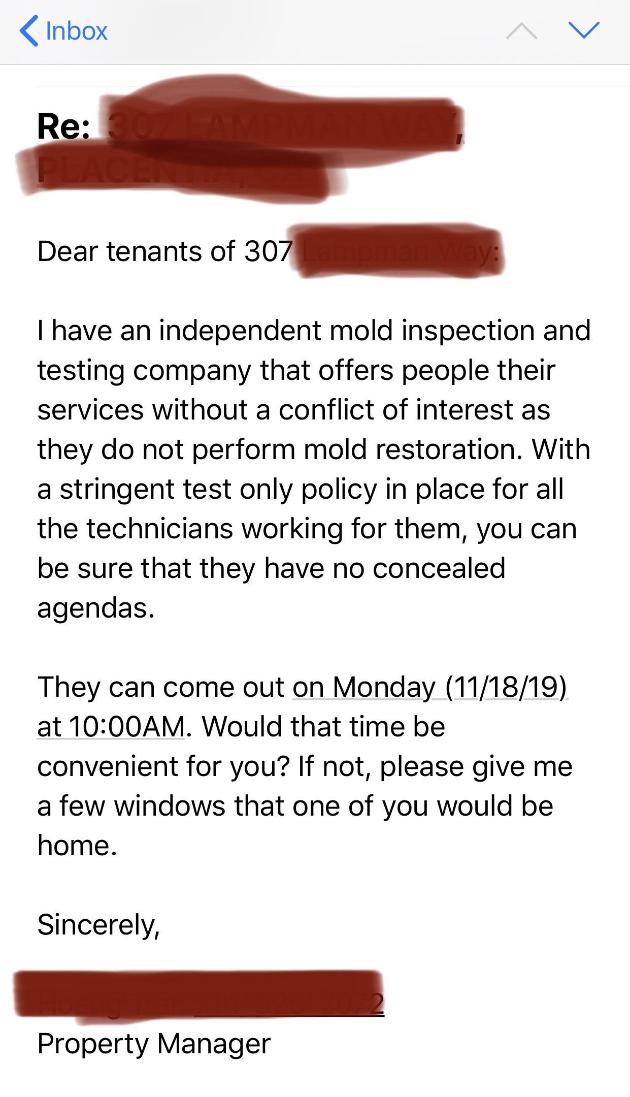 The house I rent has mold. Landlord has refused to do anything for 6 weeks. Finally had