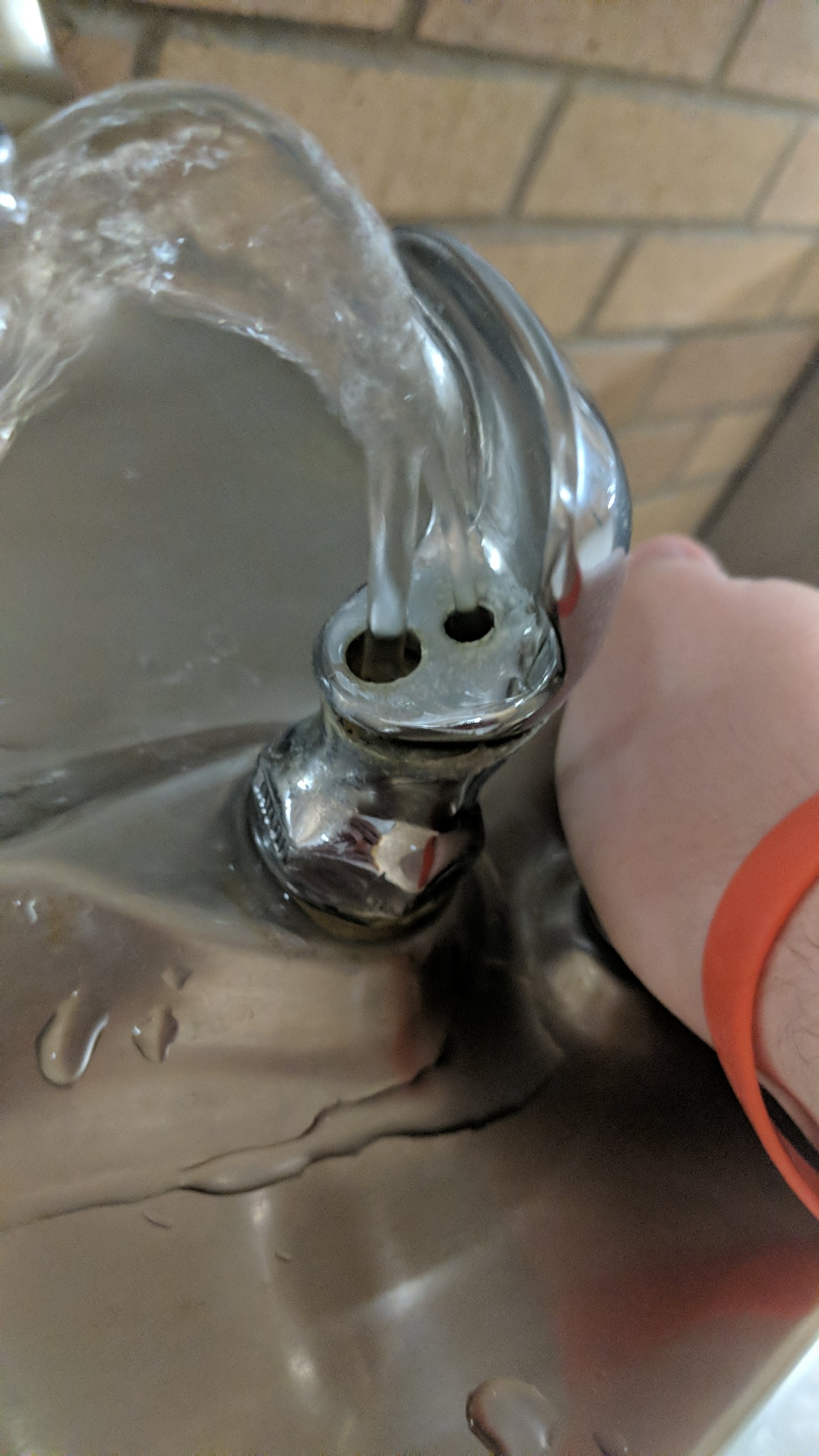 Our water fountains have this secondary water spout in the back, what's