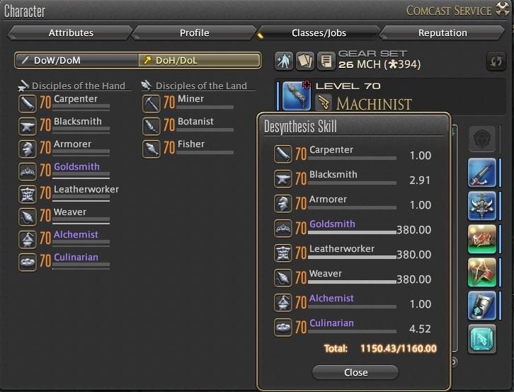 Ff14 Best Crafting Class Captions Energy