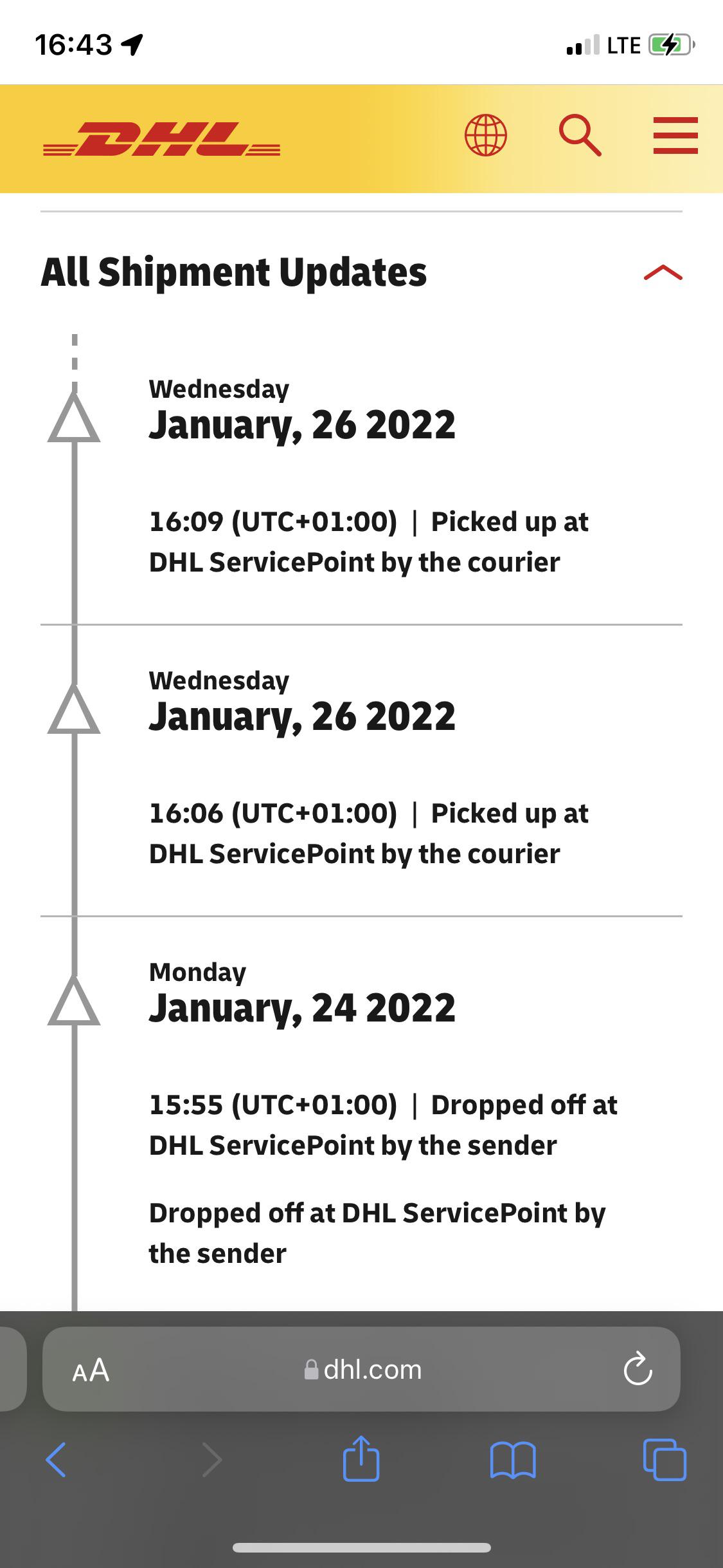 Is DHL from Netherlands too lazy to work or what? It sits at the