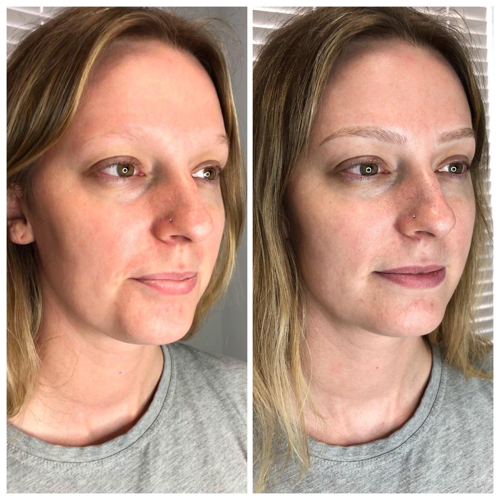 Blade & Shade brows done today. As you can see, I barely had brows