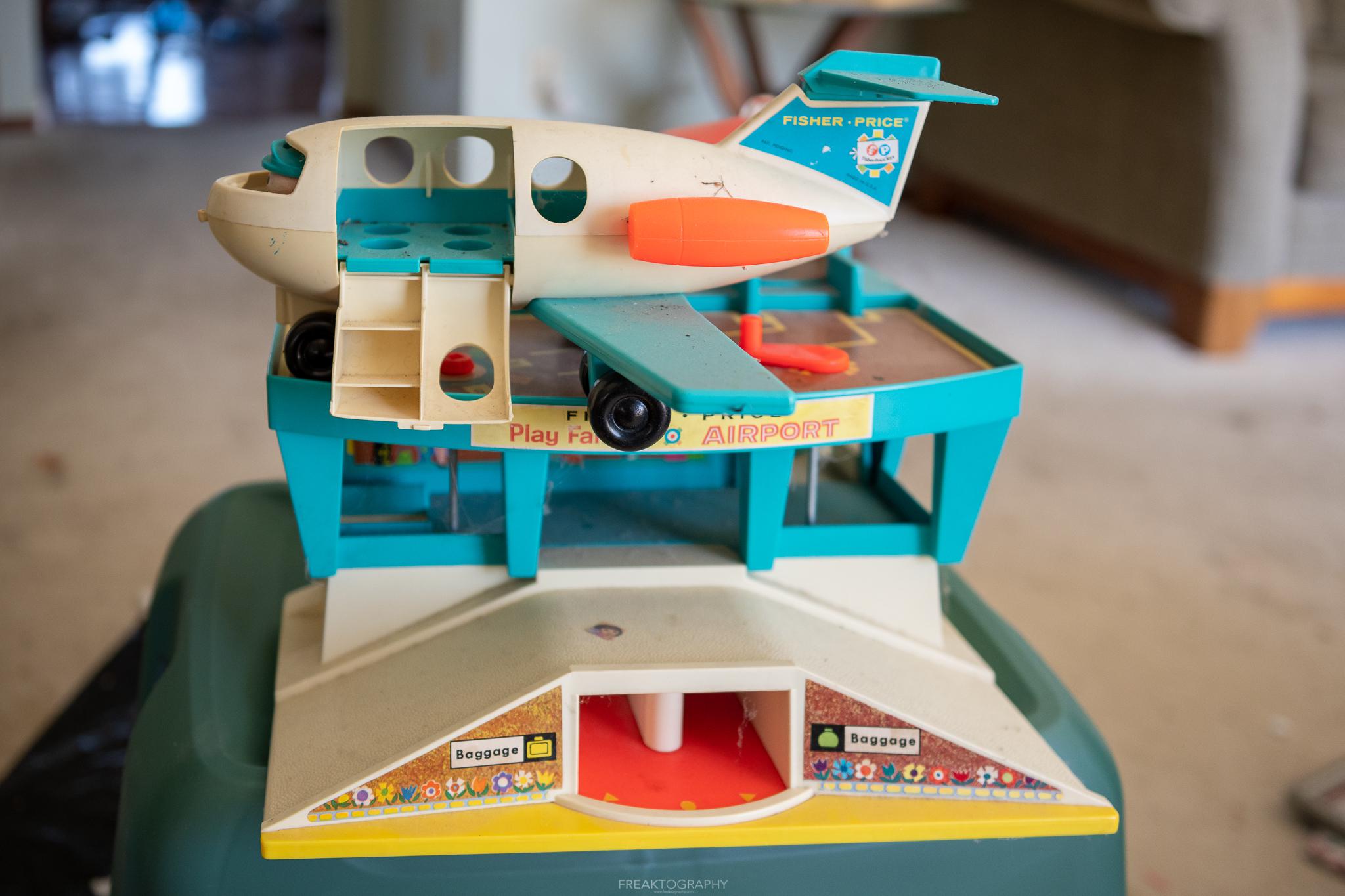 On of many Fisher Price Toys found in an abandoned time capsule home