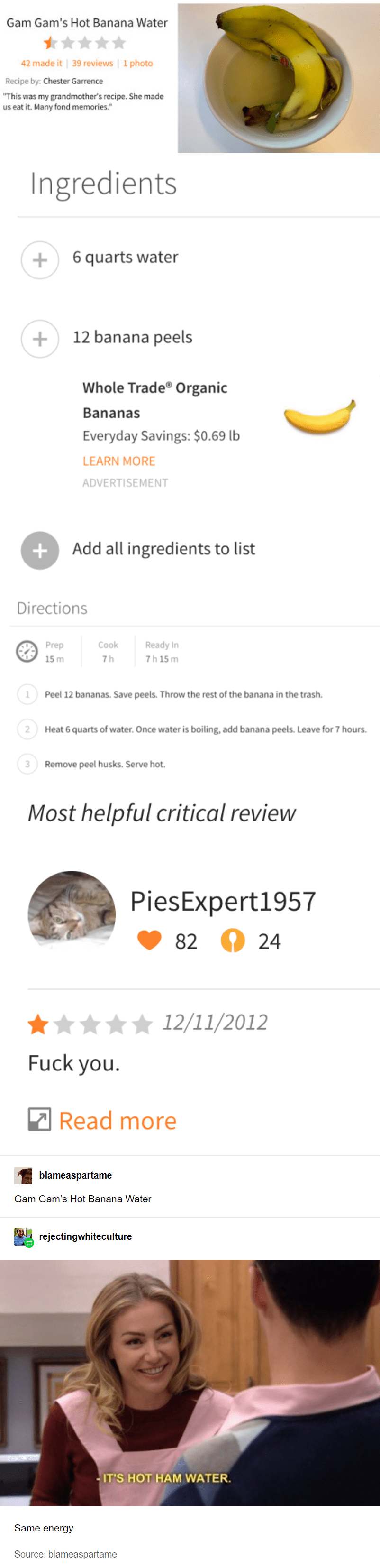 mmm...gam gam's hot banana water r/tumblr