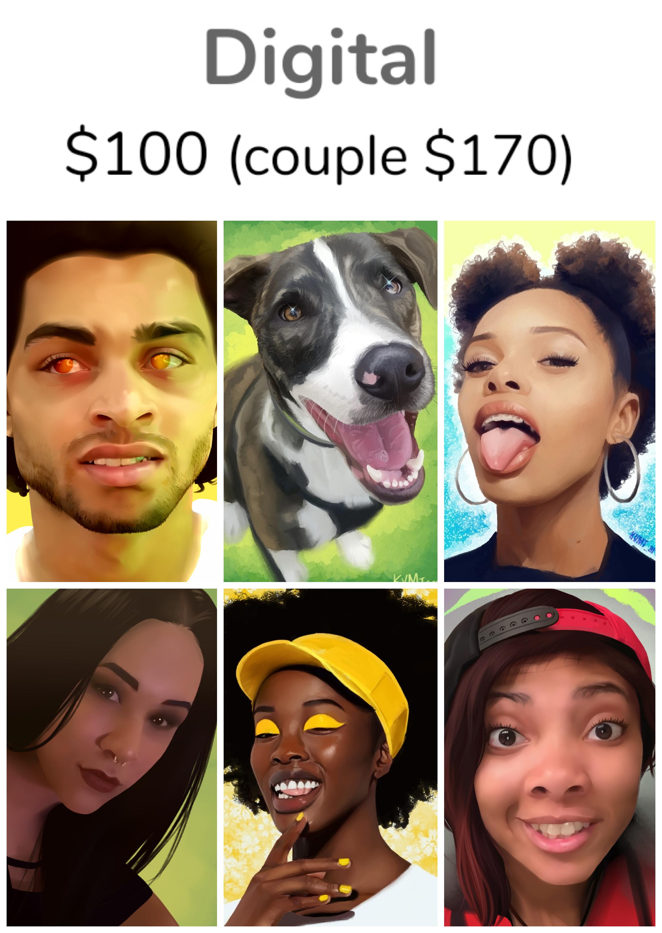 Digital Portrait Commission Prices