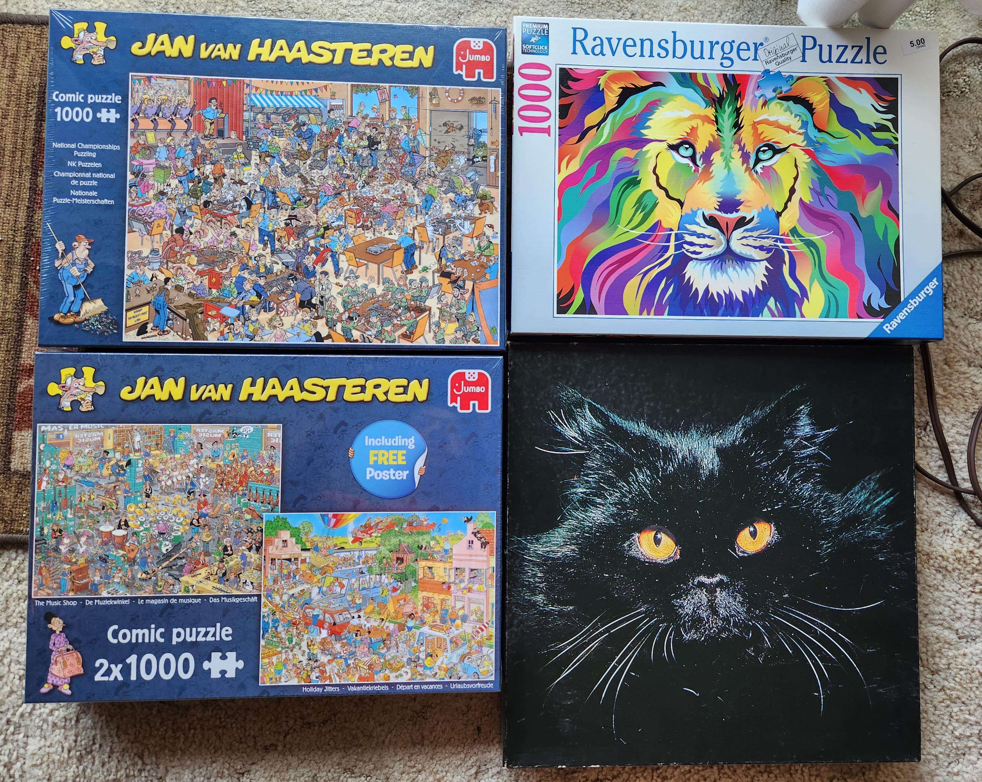 A small selection of new and used puzzles that I received today! A