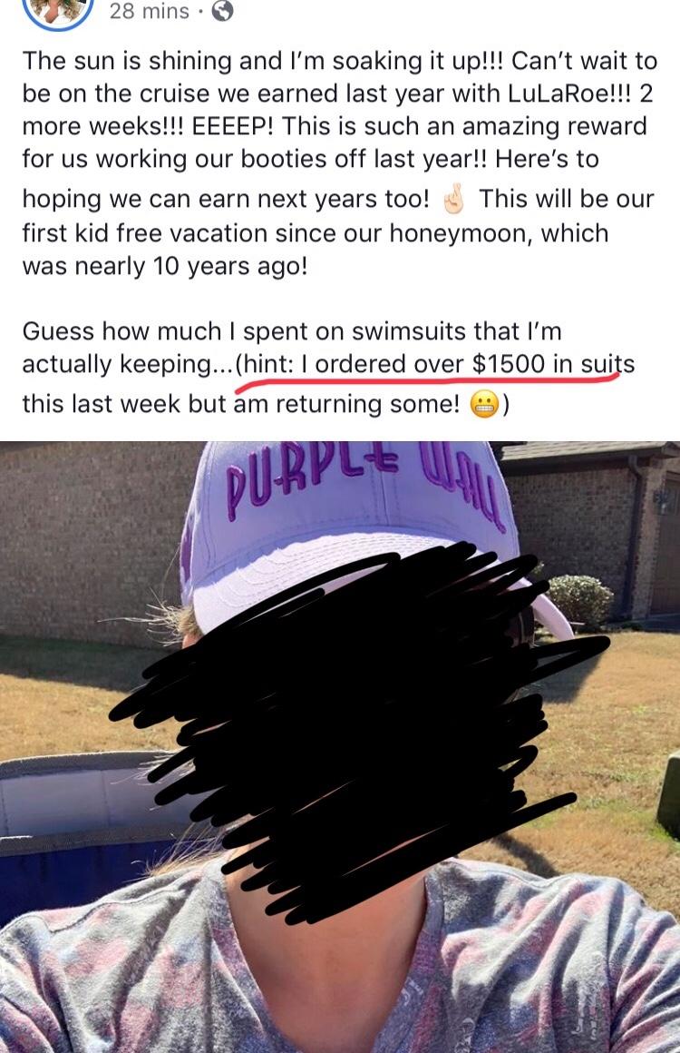 Thanks lularoe for the free cruise, now I can spend 1500