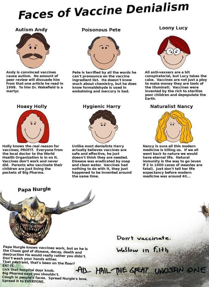 Faces of vaccine denial. vaxxhappened