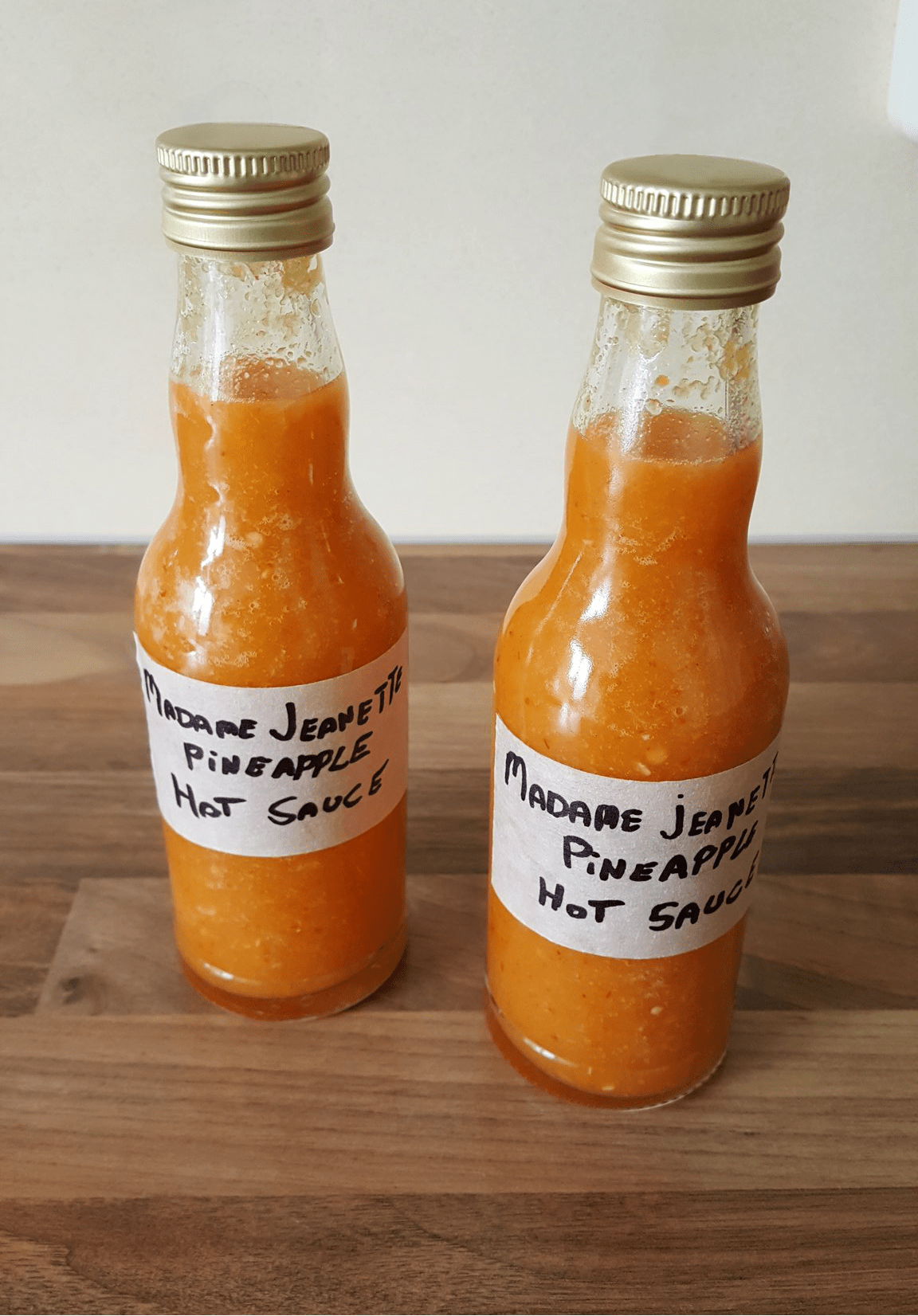 I made Madame Pineapple Hot Sauce with the recently bought