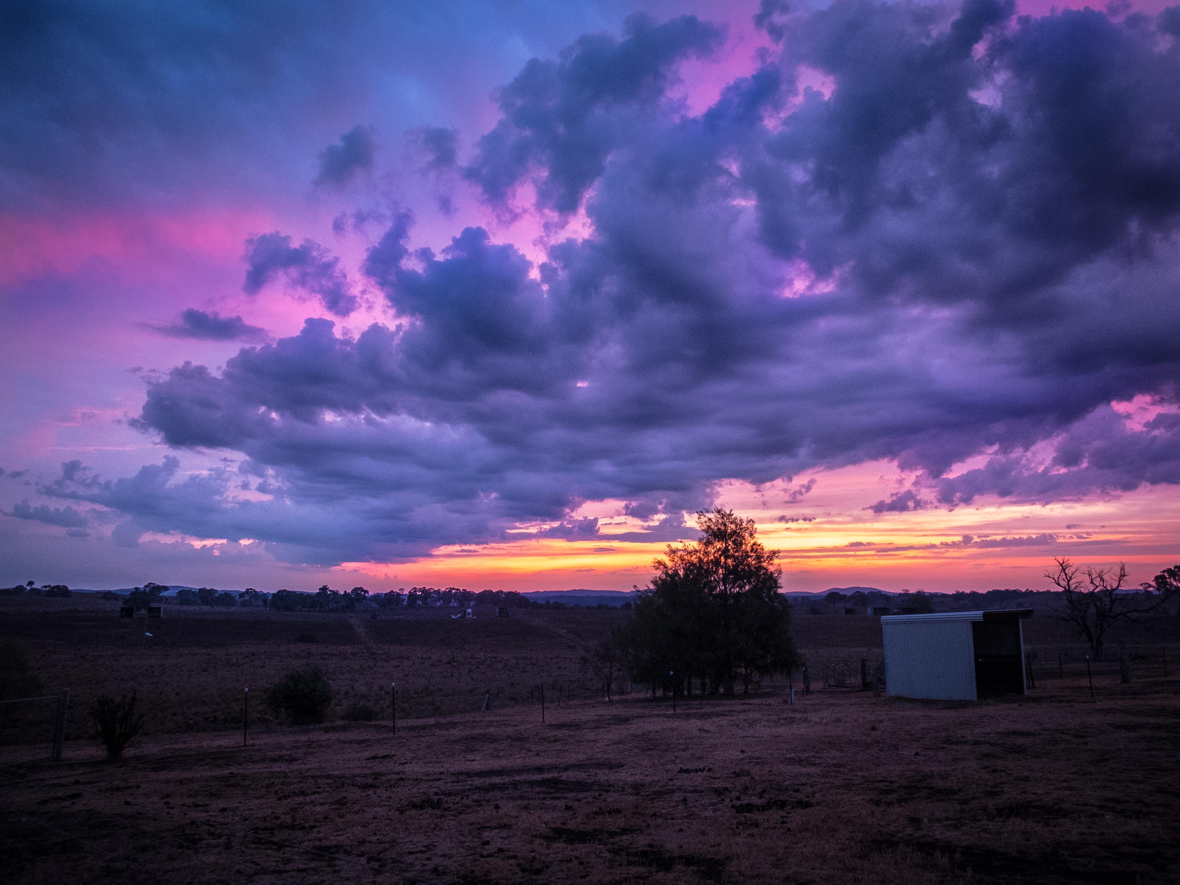 Sunset after the first rain in quite a while in the Lachlan Valley, NSW