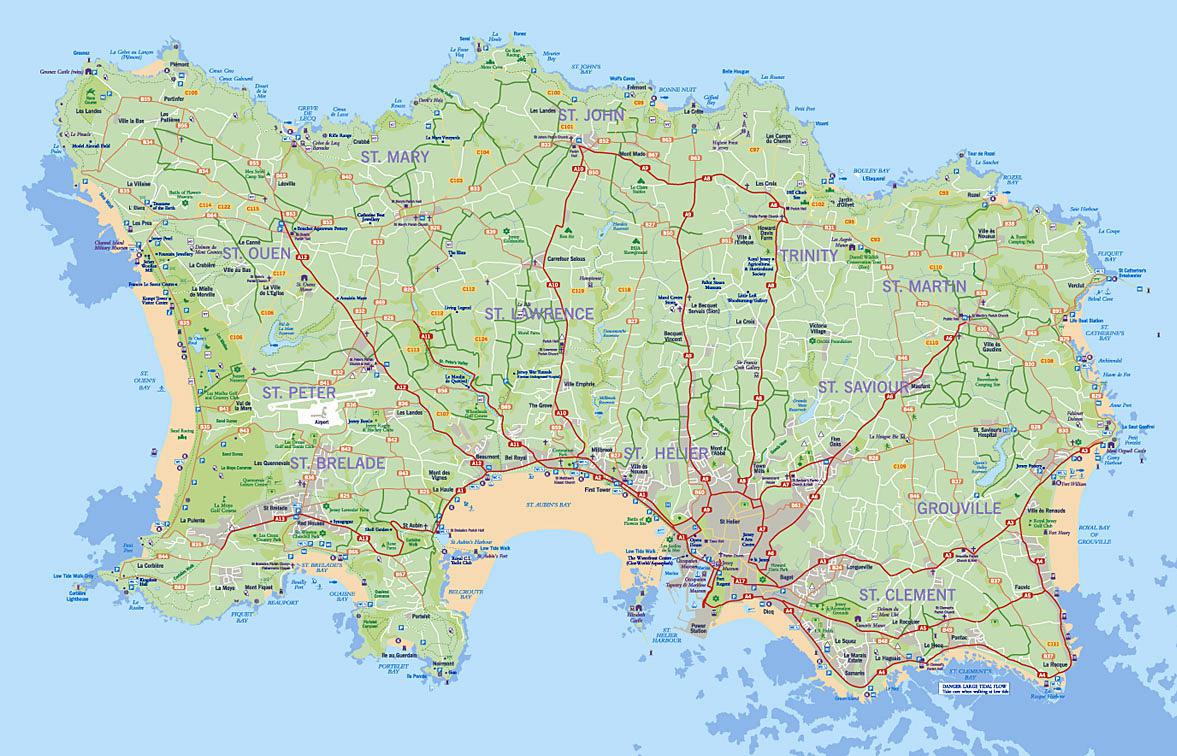 A Map of Jersey an island near the coast of France r/MapPorn