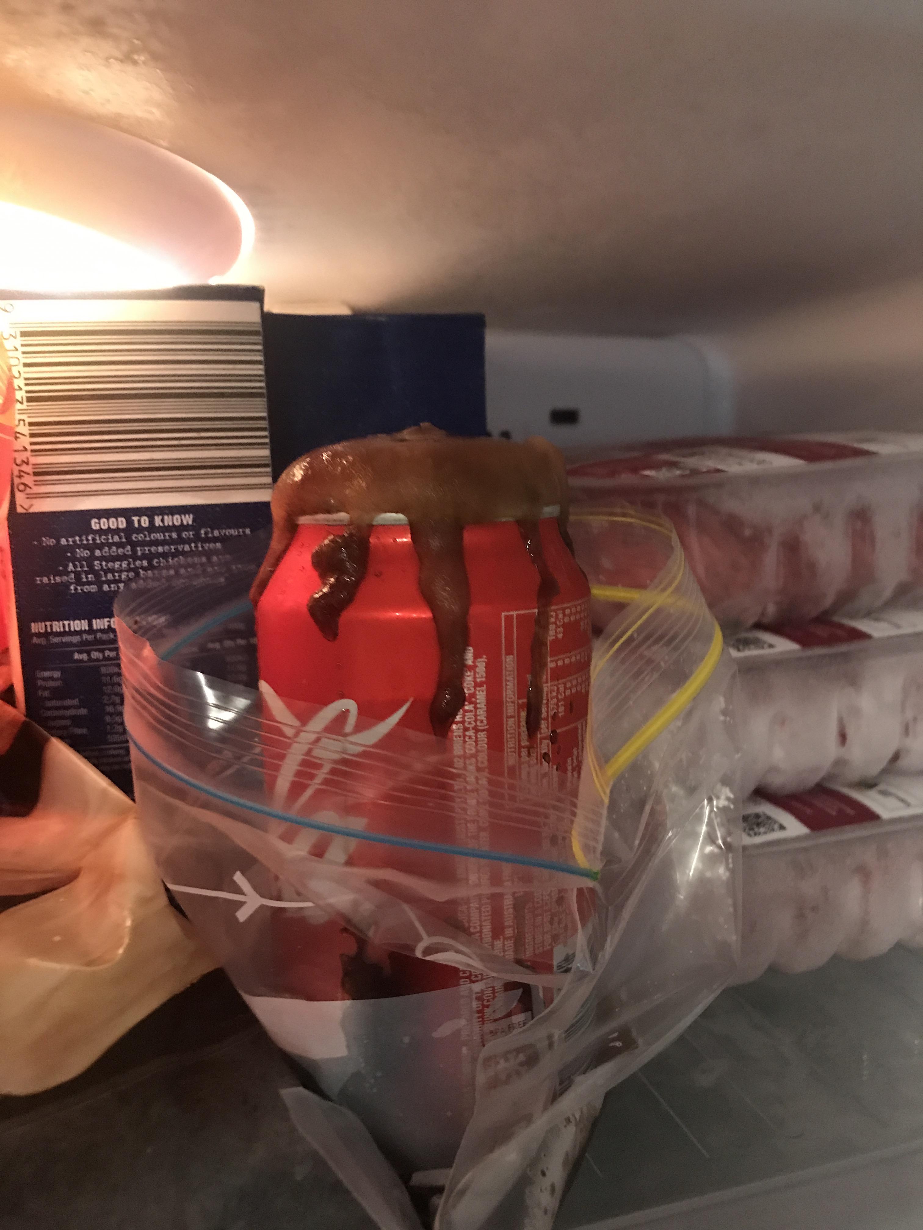 This is what happens when you freeze a can of coke mildlyinteresting