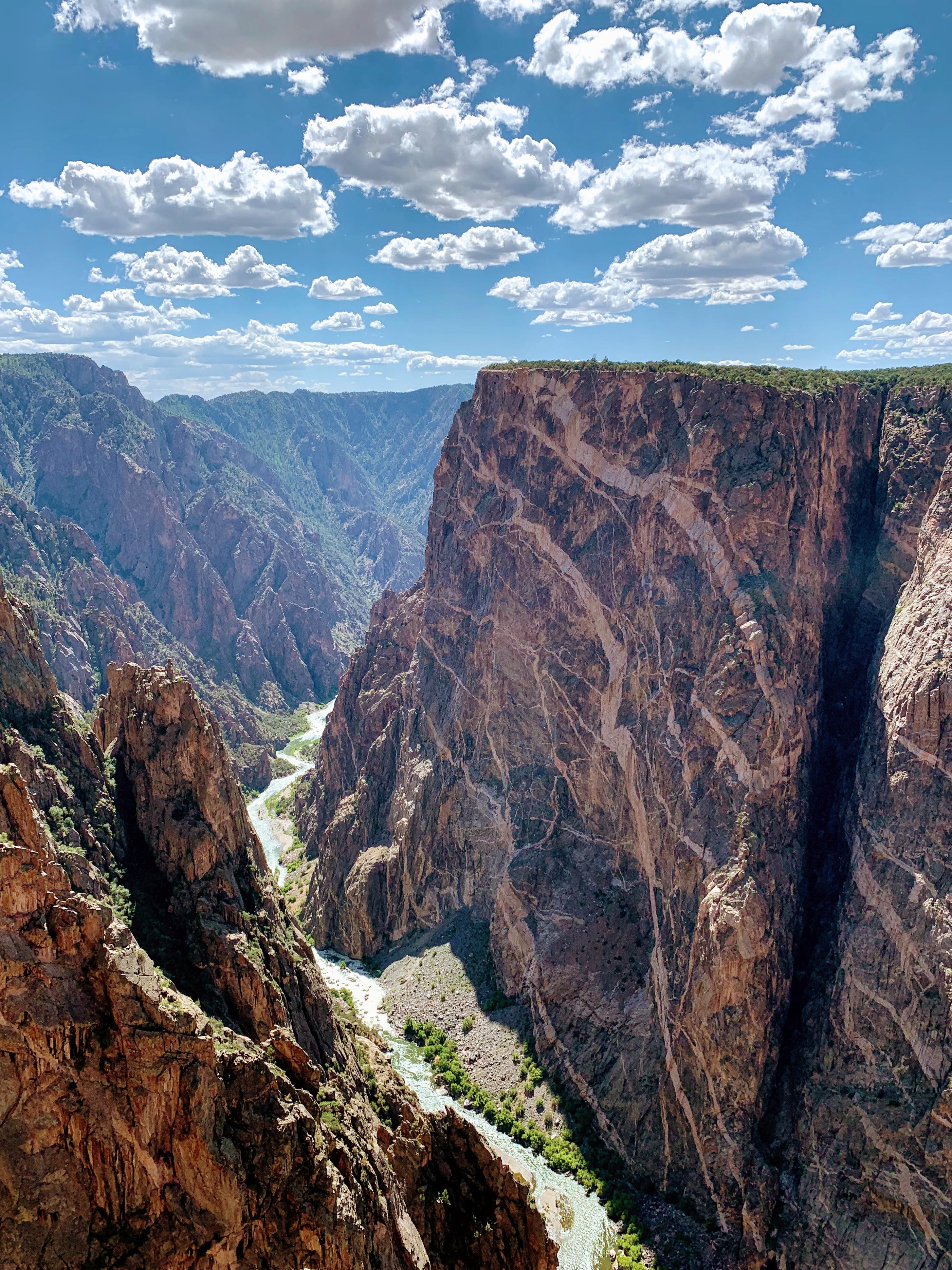 Painted Wall Black Canyon of the Gunnison National Park. 2250 ft of