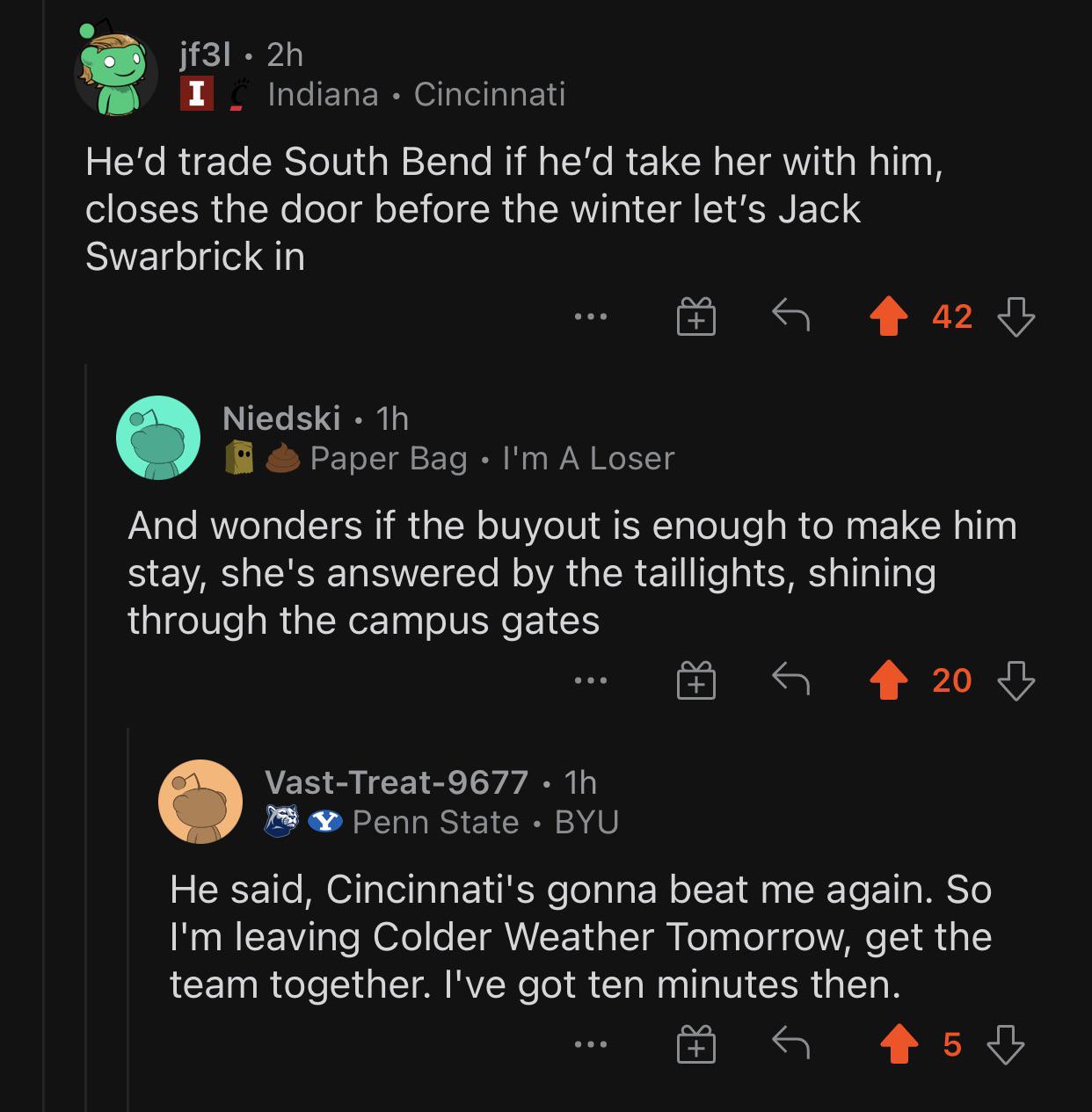 A wild ZBB Colder Weather remix appeared in a r/cfb thread r