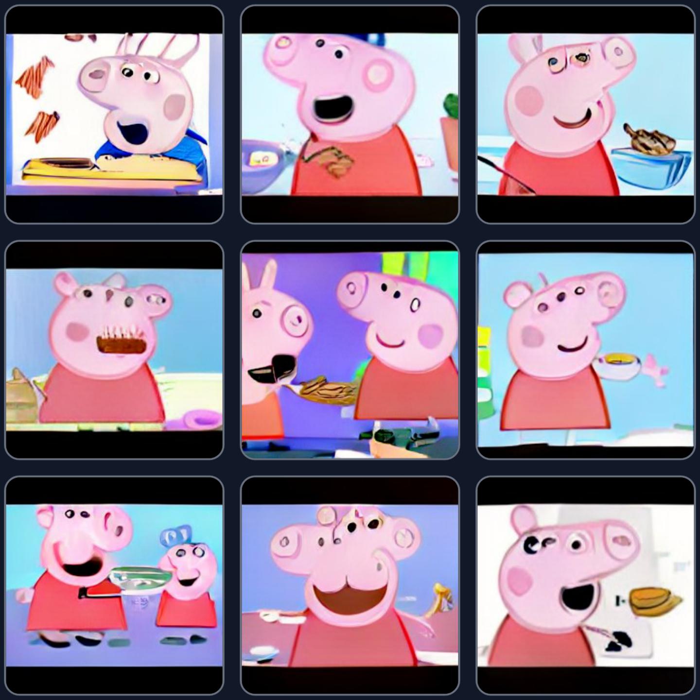 Peppa Pig Eating Bacon r/weirddalle