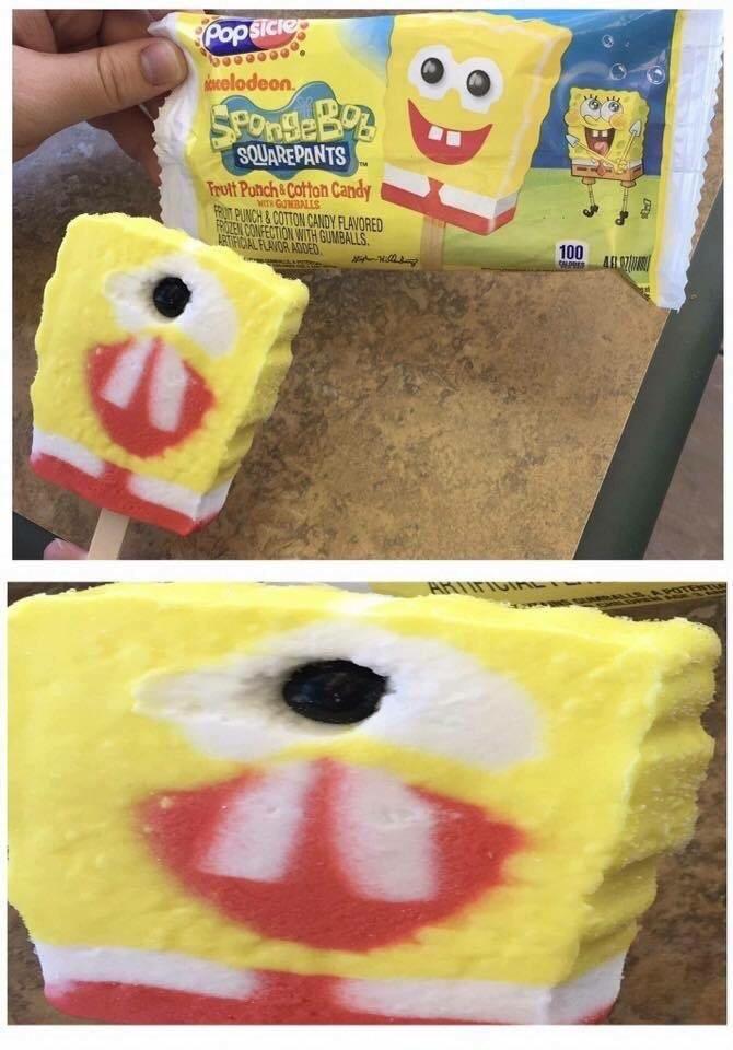Spongebob cotton candy ice cream r/ExpectationVsReality