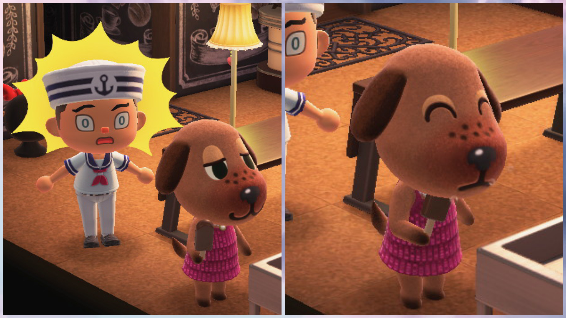 I saw a lot of dog in Animal Crossing eating chocolate and it's