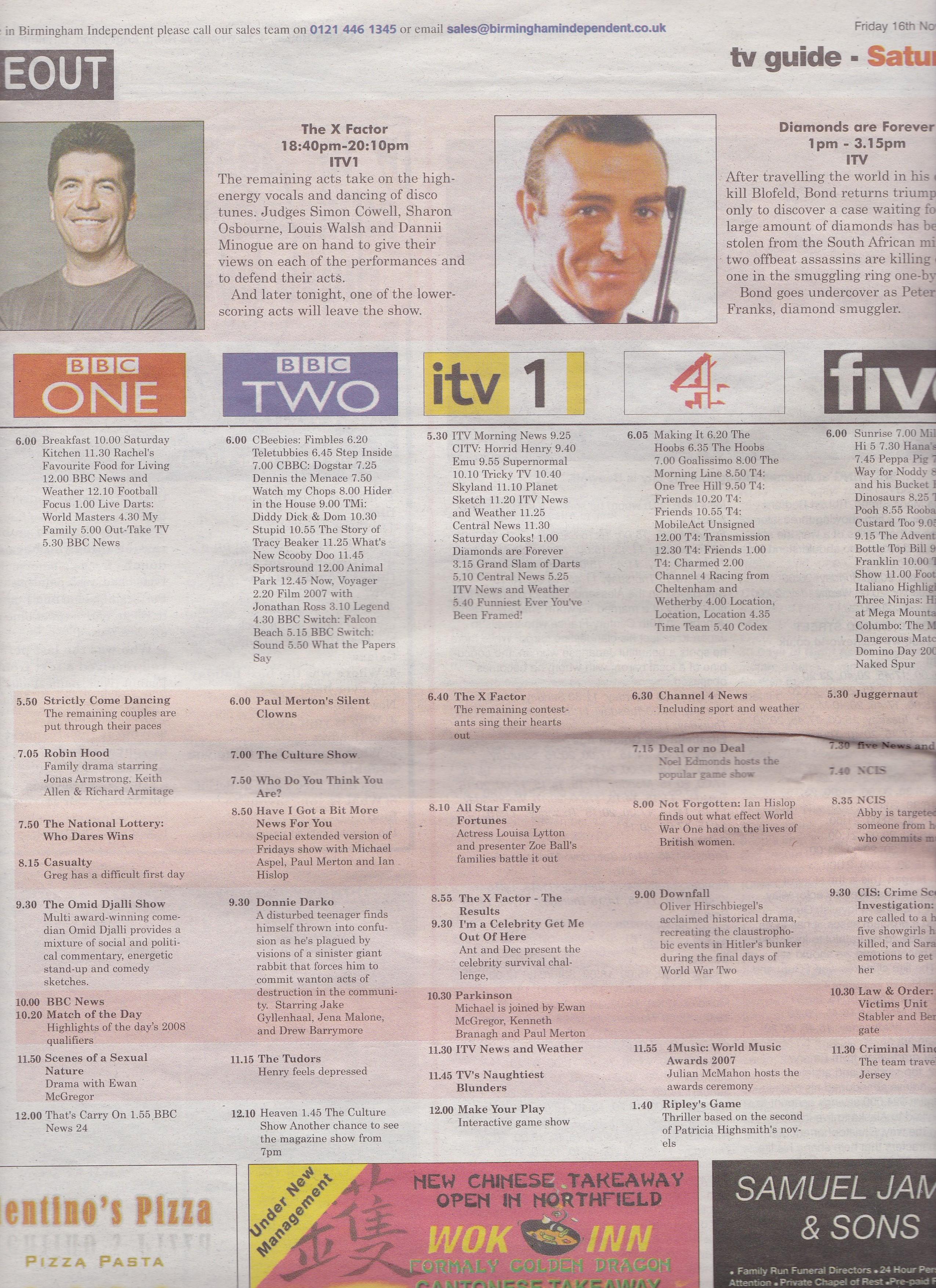 I was rummaging around and I found this newspaper dated 16 November