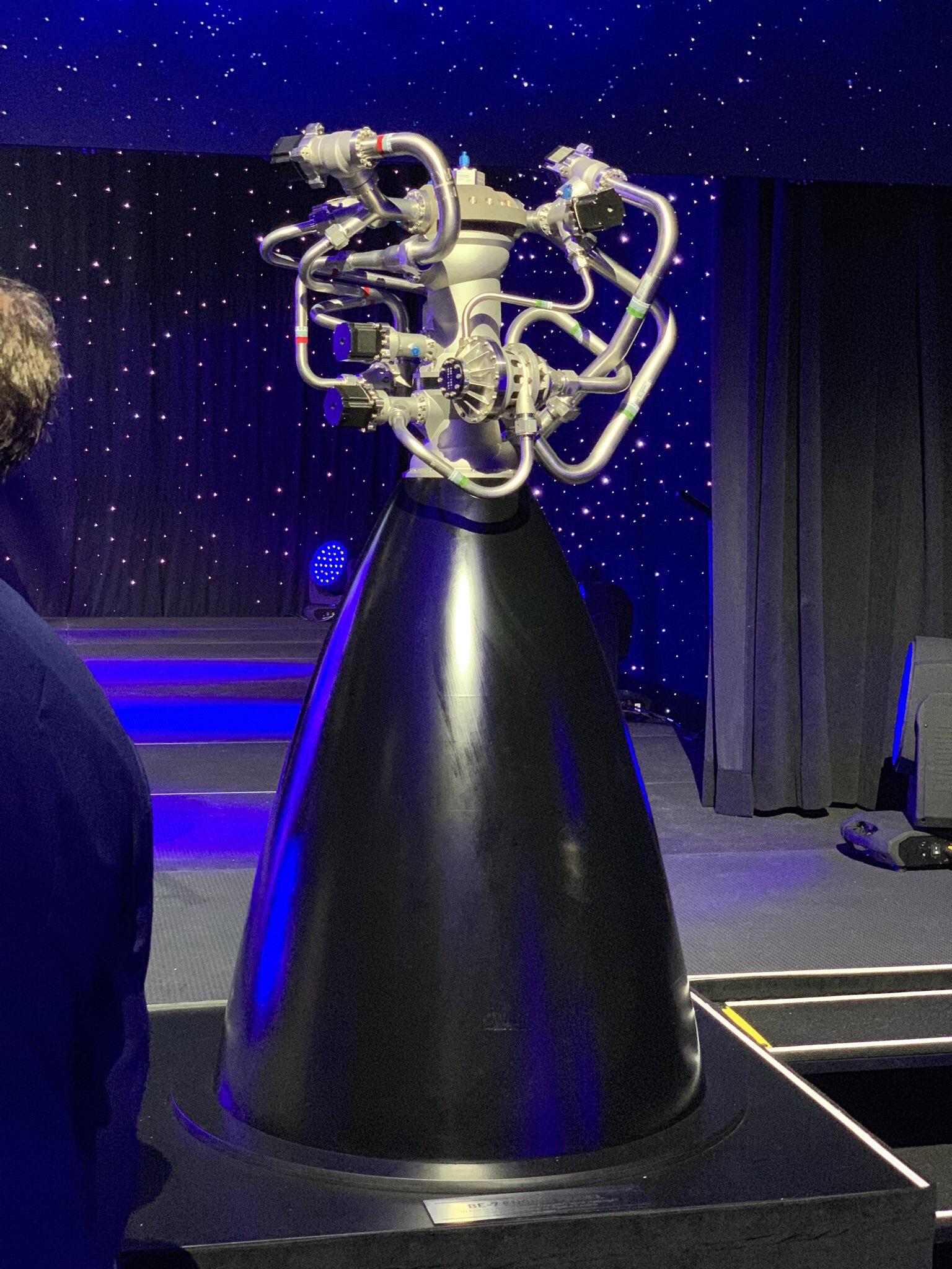 Blue Origin’s BE-7 engine for the bluemoon lunar lander up close and