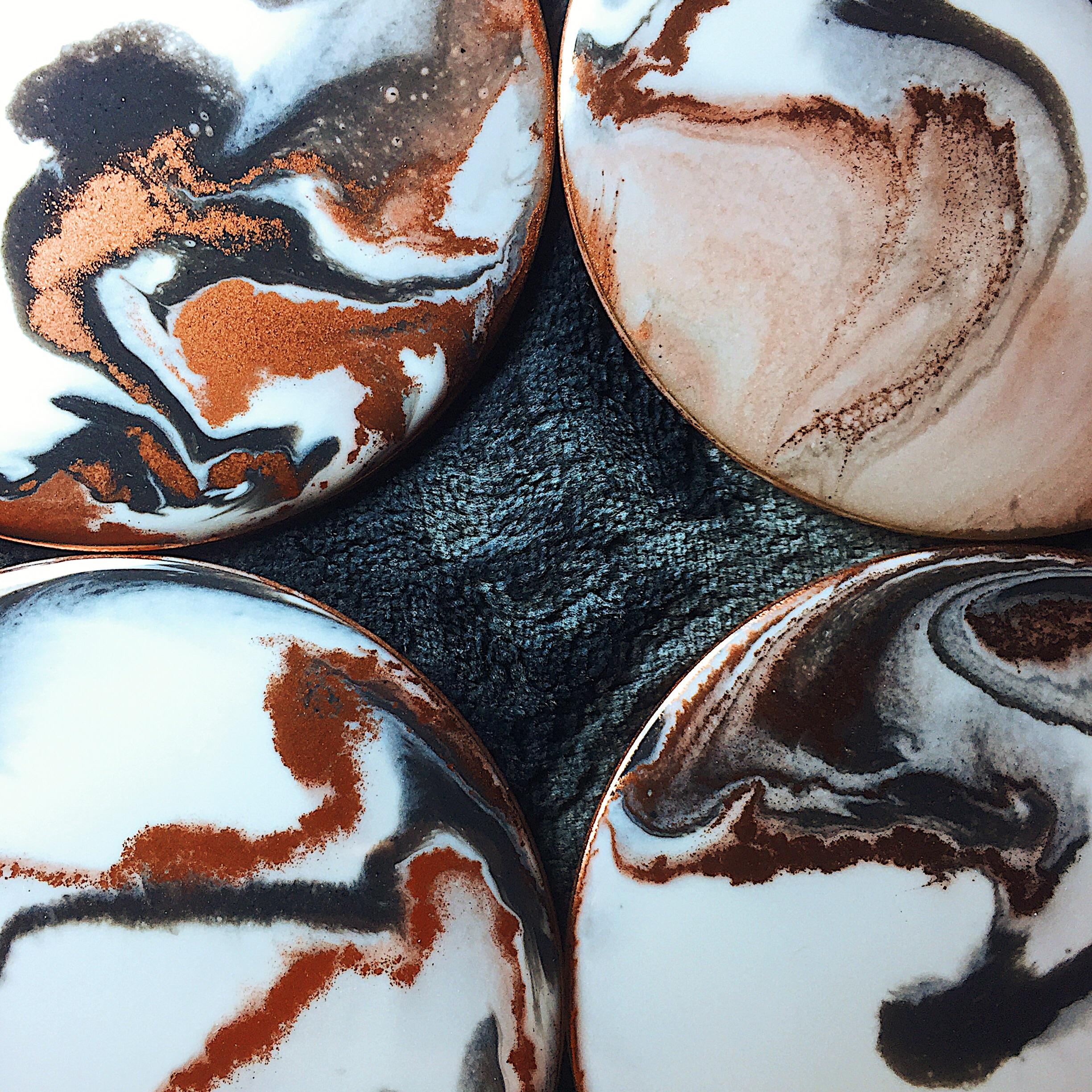 Marbled resin coaster set. r/crafts