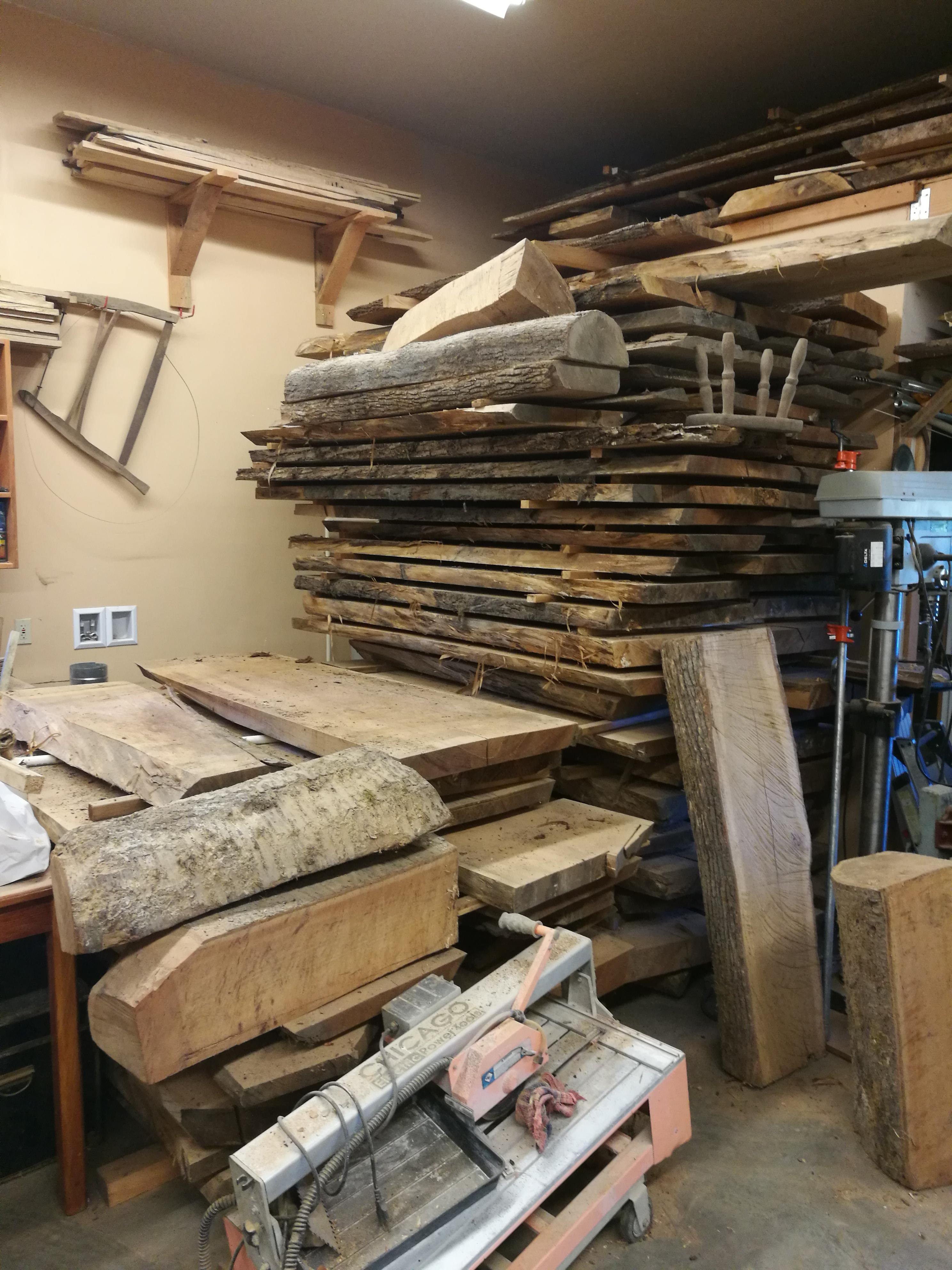 I am very envious of my uncles wood stores. Maple and cherry. r