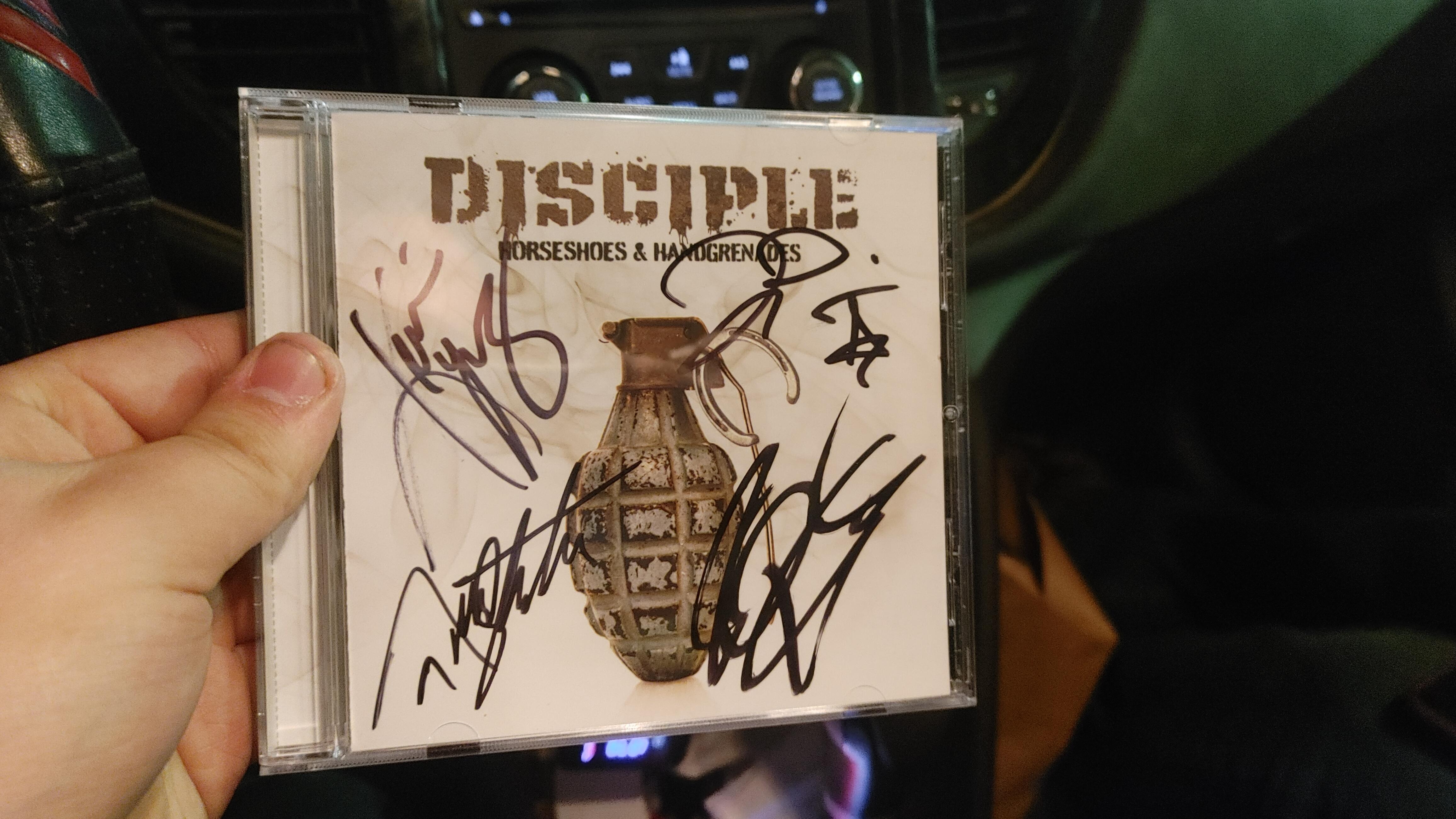 Got a copy of Horseshoes and Handgrenades signed last night! r