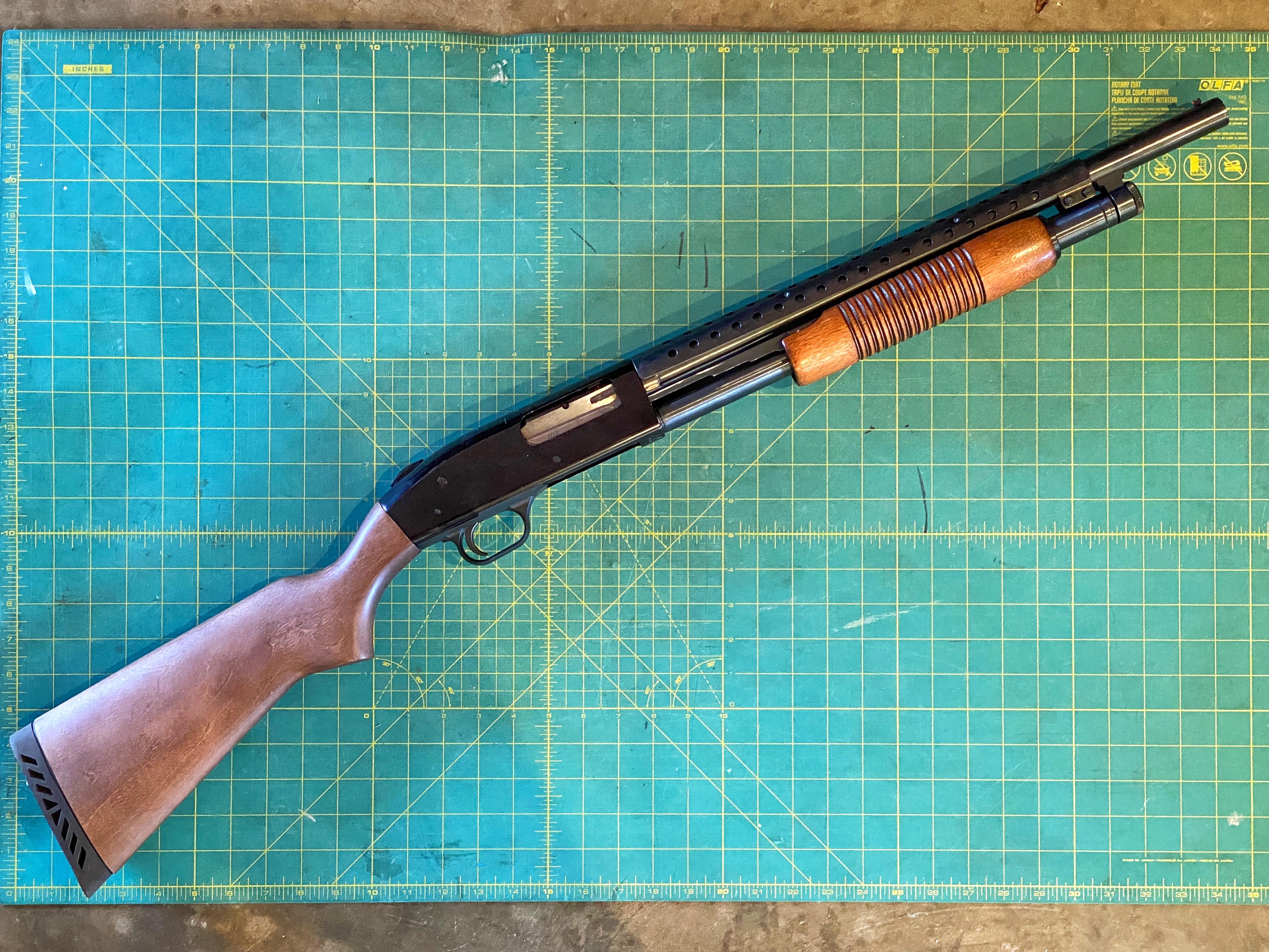 Finished retrograding my new Mossberg 500A. Very happy with the results