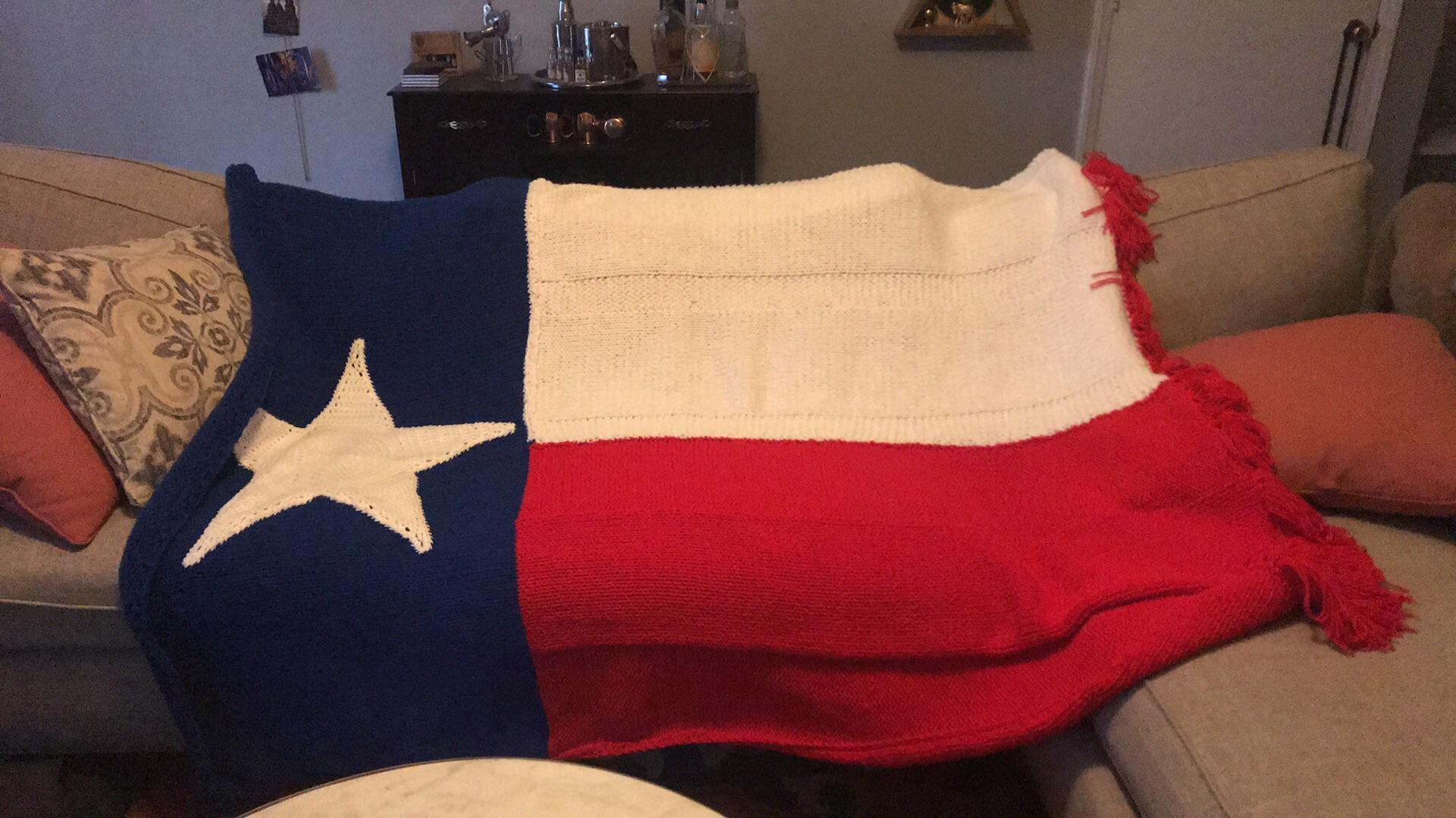 Mom made me a Texas blanket! r/texas
