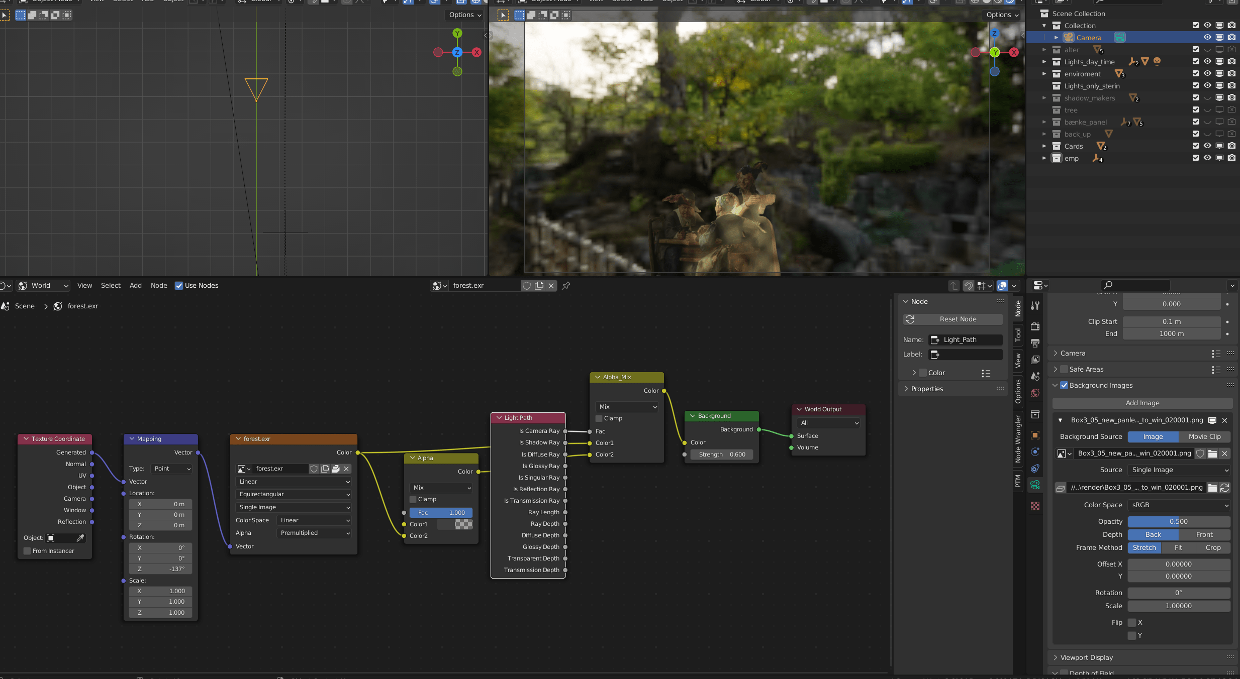 Camera background image not showing. I have a cycle scene with a hdri