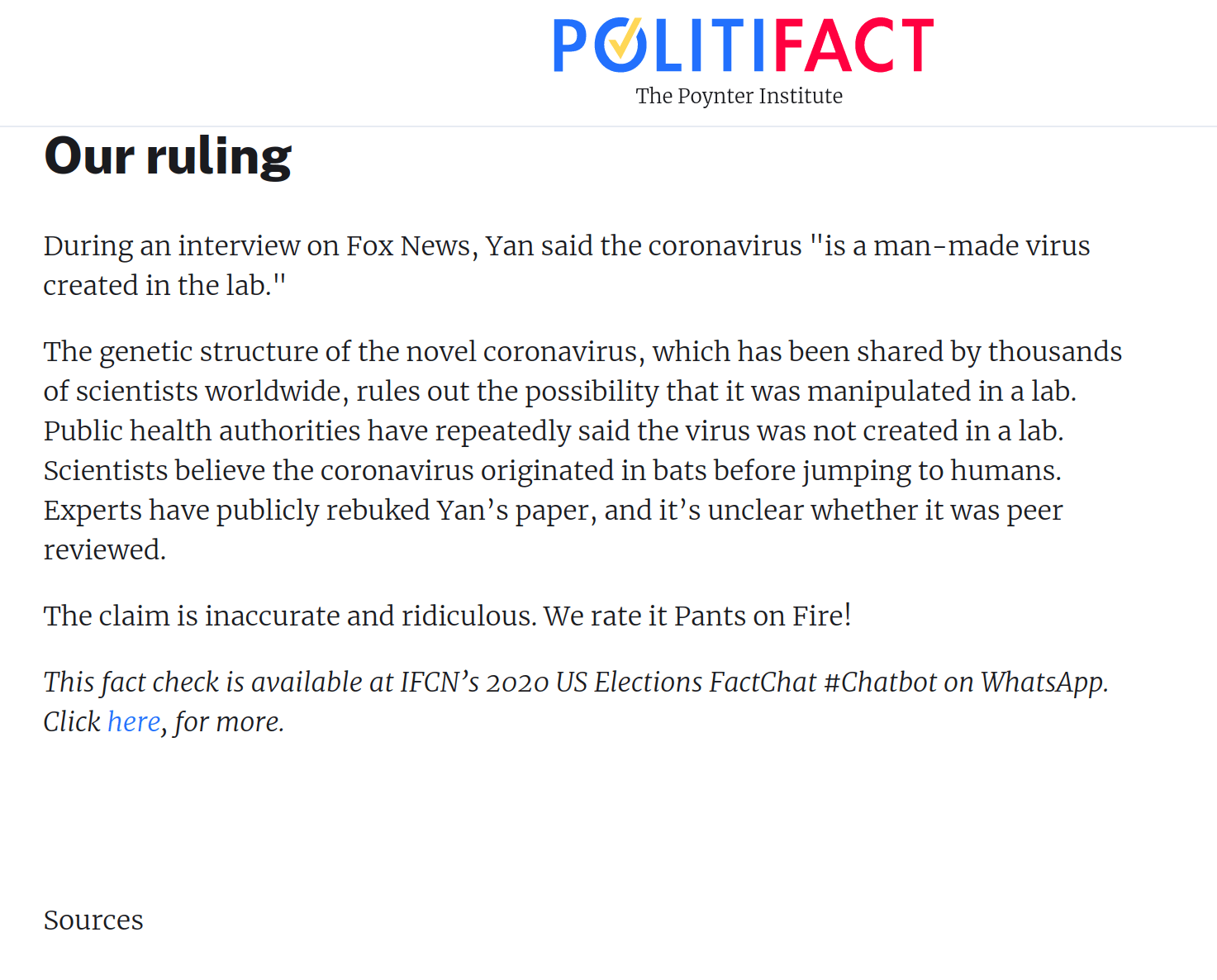 Our Fact Checkers Need Fact Checkers [Lab Leak Theory] r/conspiracy