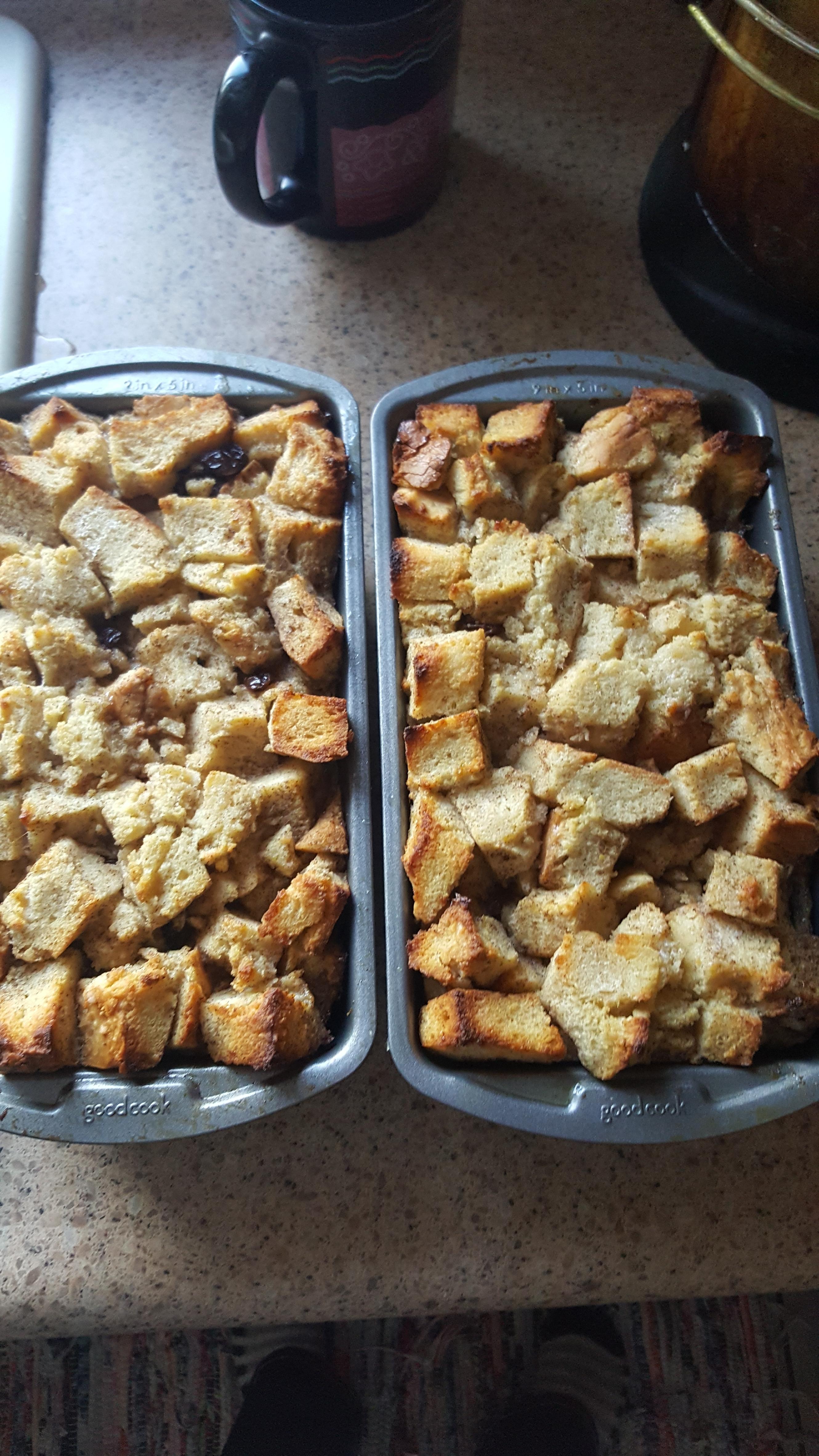 Turned sourdough failure (too dense) into bread pudding success. r