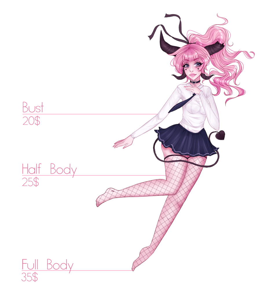 Digital art commissions Prices start at 20!