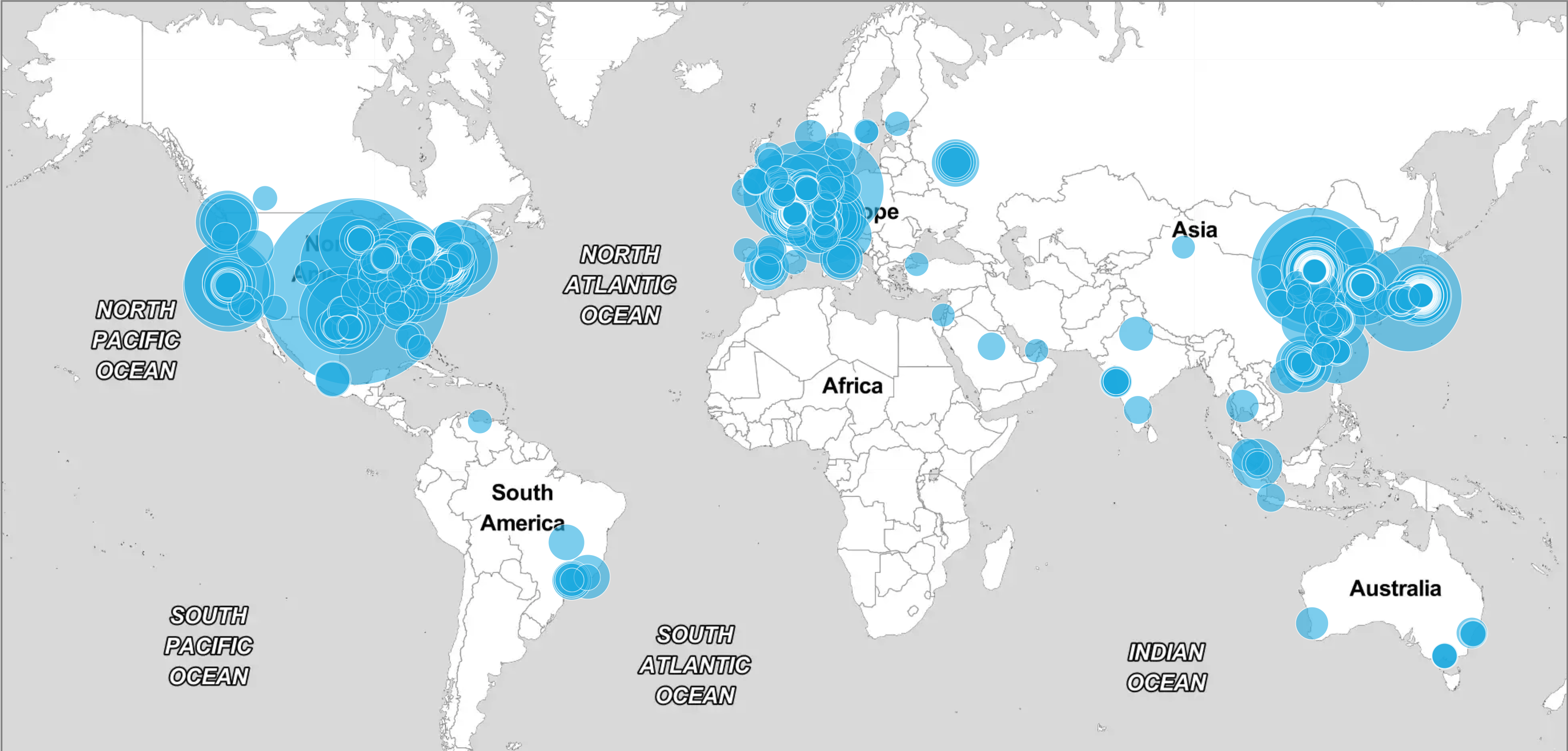 Locations of companies in the Fortune 500 global 2017 list[3300 × 1580