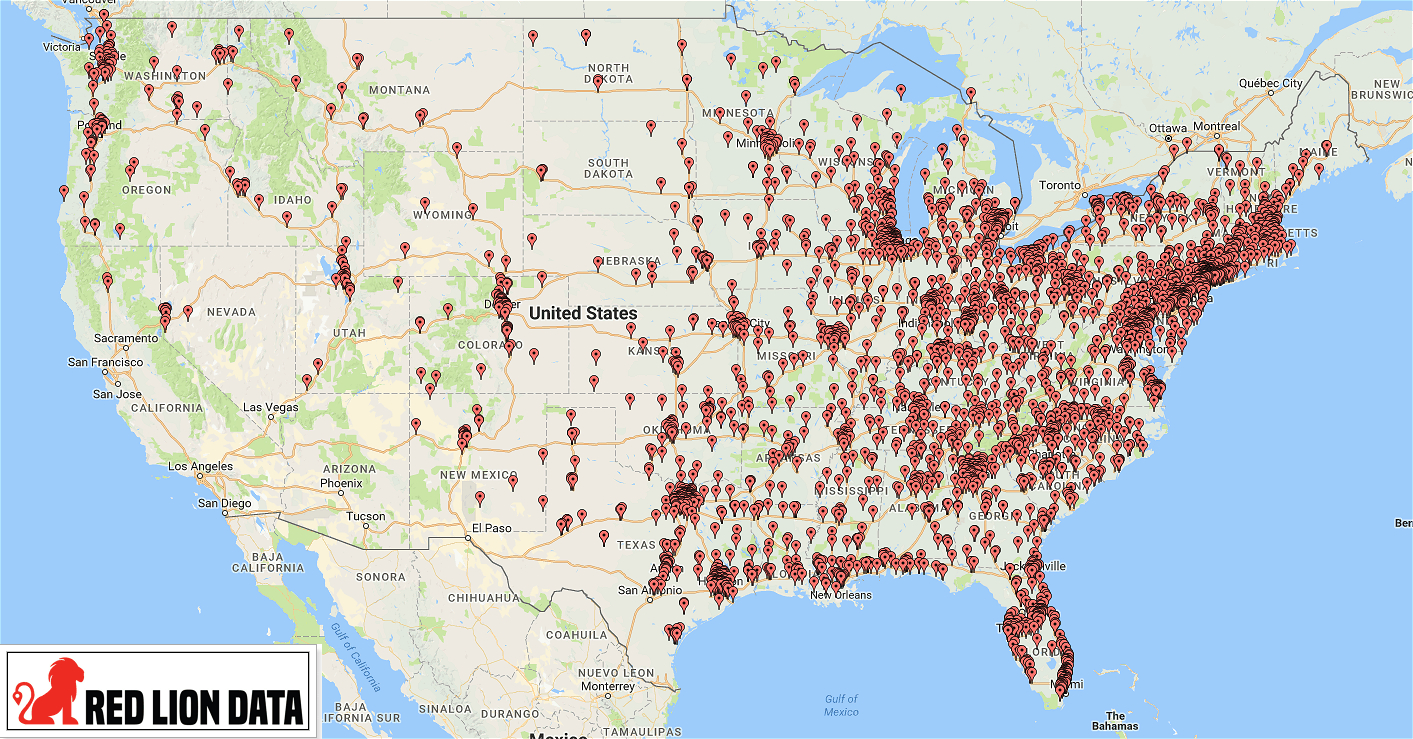 Gamestop locations in the USA r/MapPorn