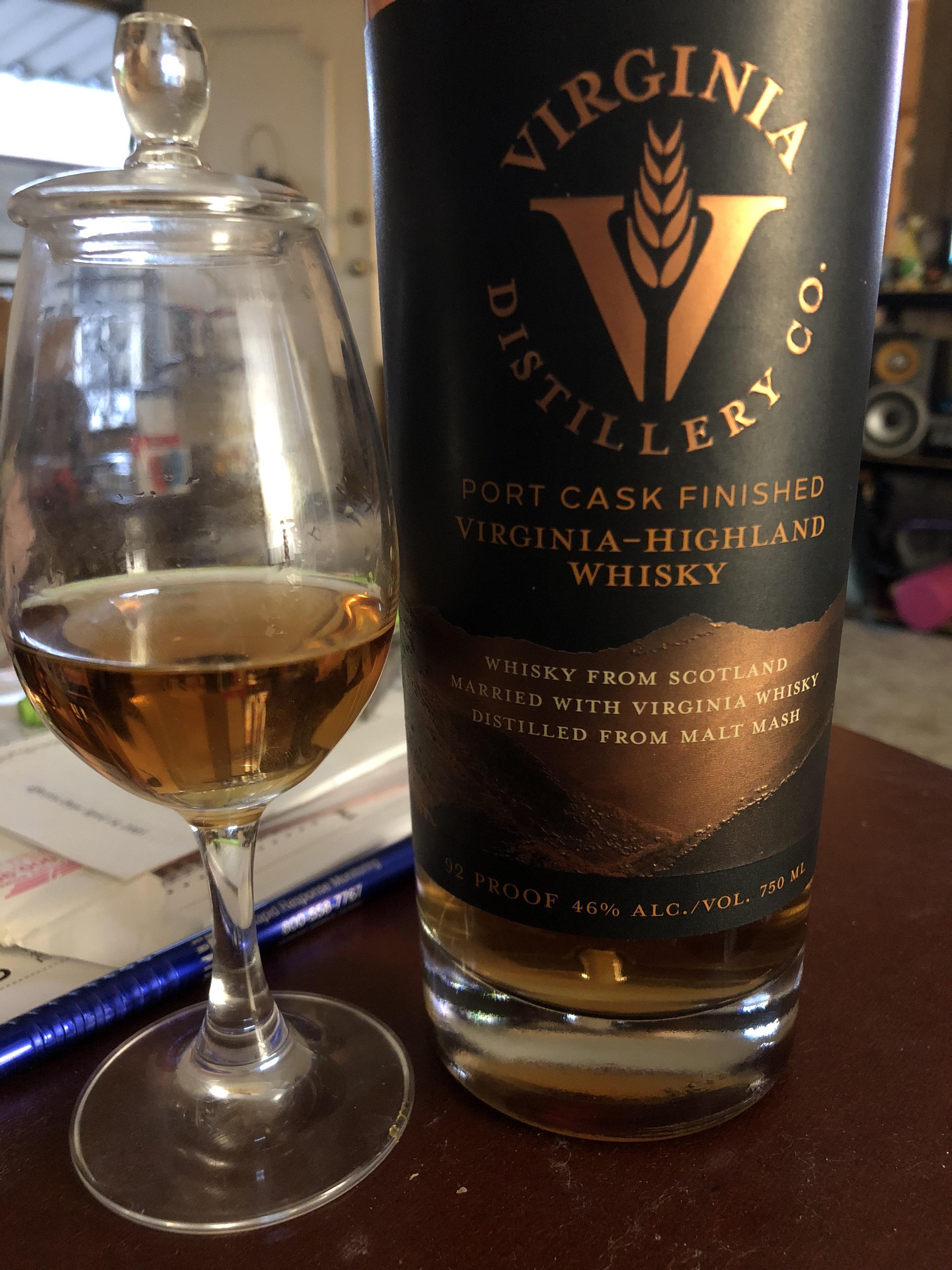 Virginia Distillery Port Cask Finished VirginiaHighland Whiskey r