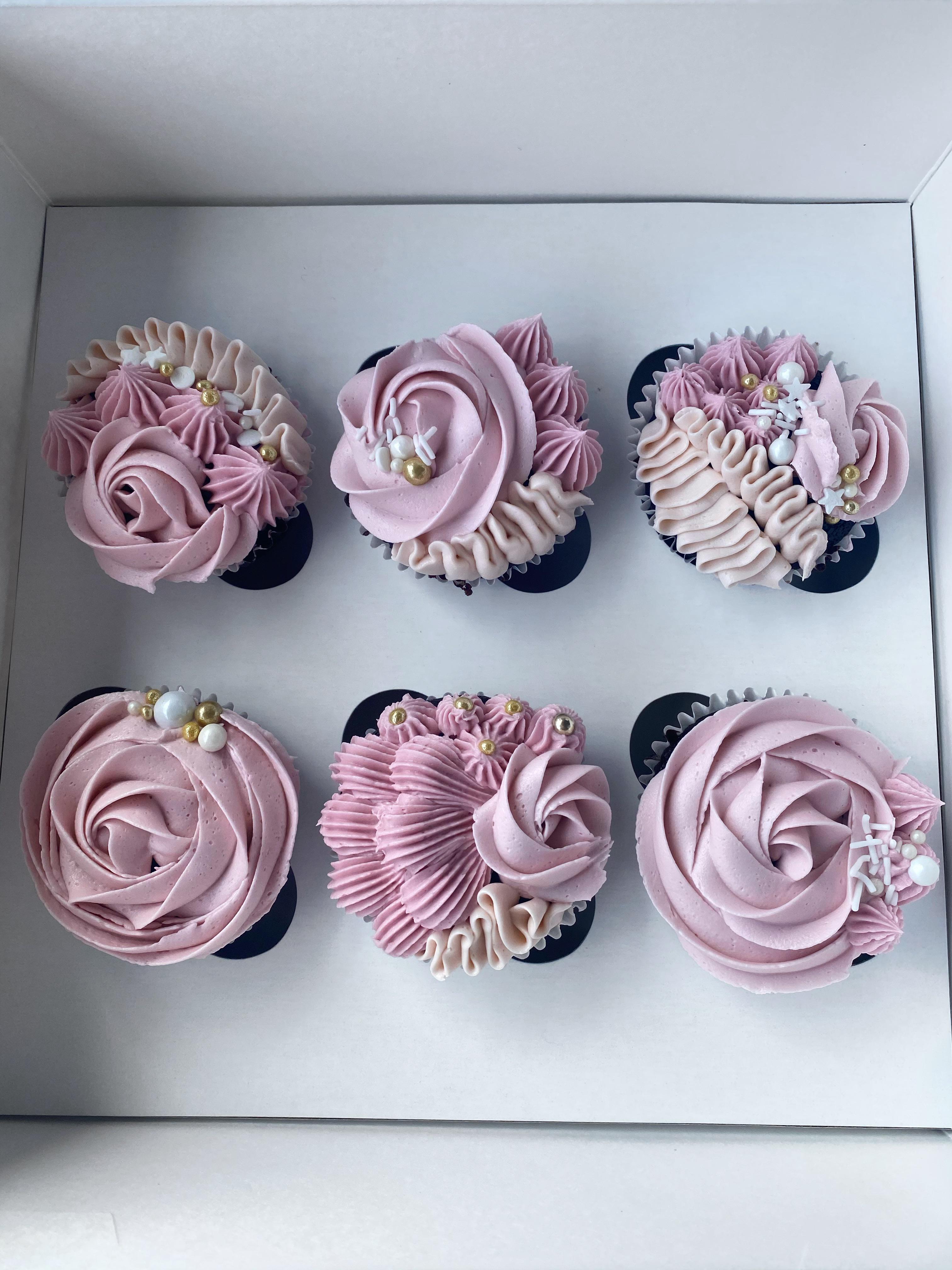 dusty rose cupcakes today!! r/cupcakes