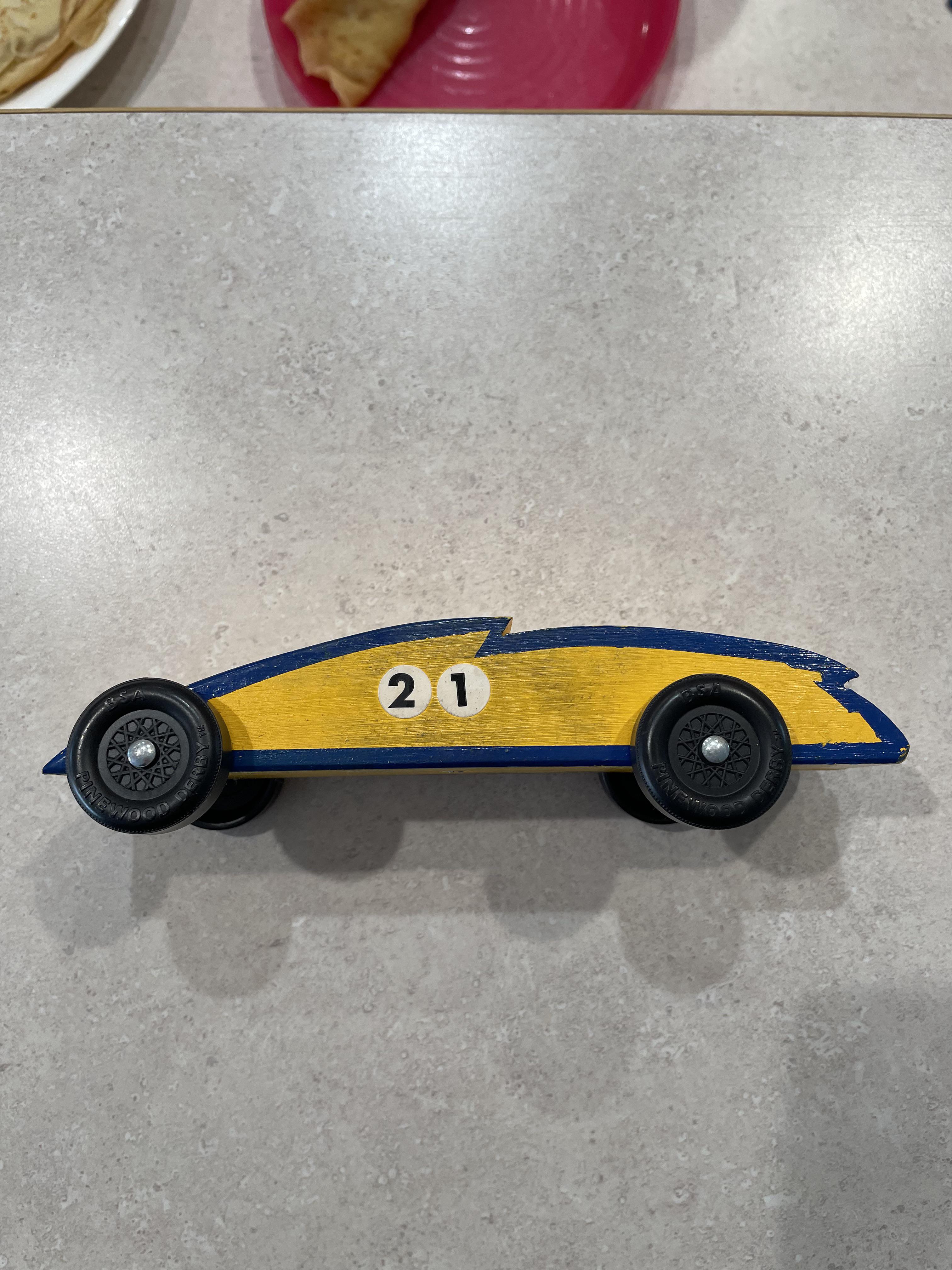 Just found my old pine wood derby car from 15 years ago : r/Chargers