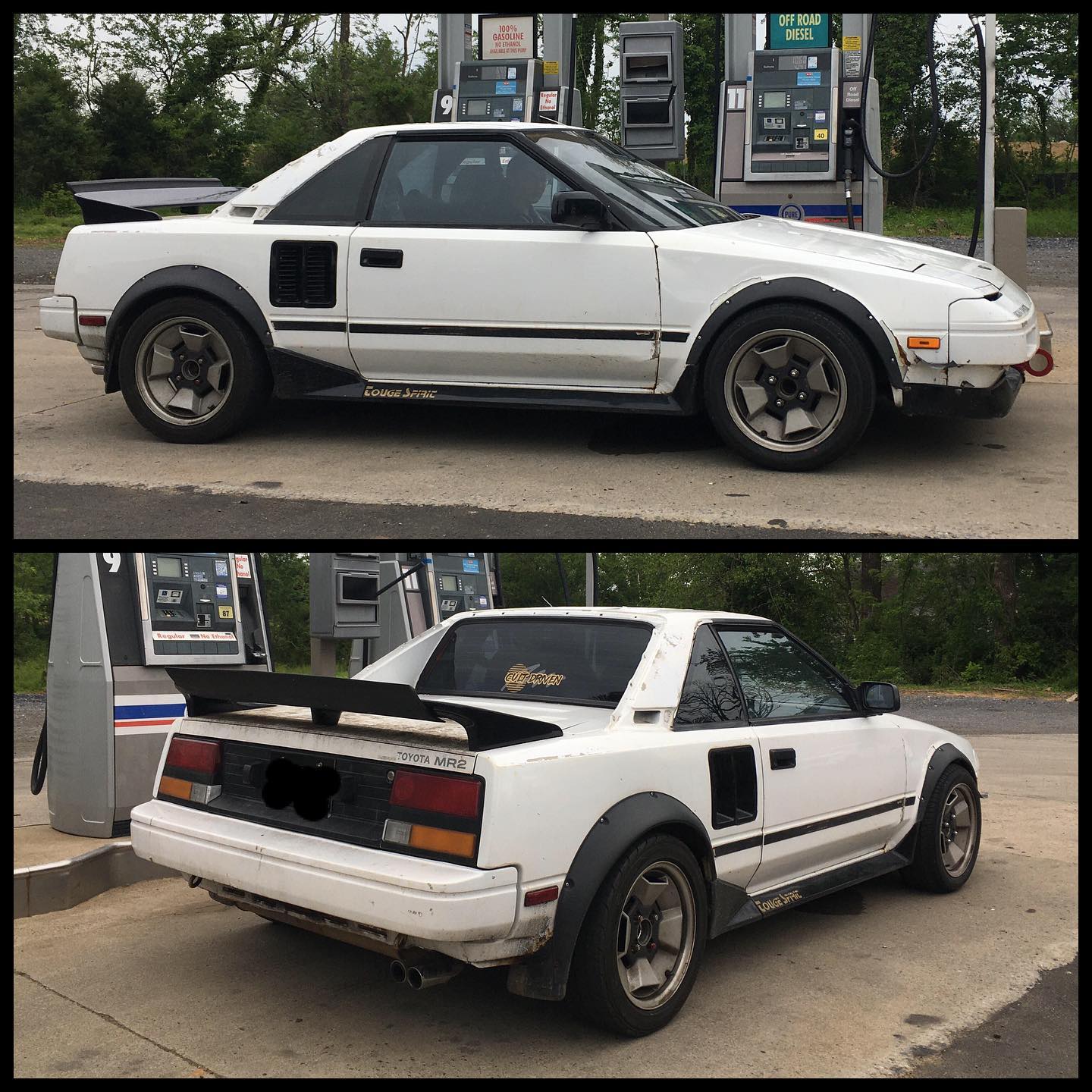 AW11 on Cowbells (Starion NarrowBody wheels) r/mr2