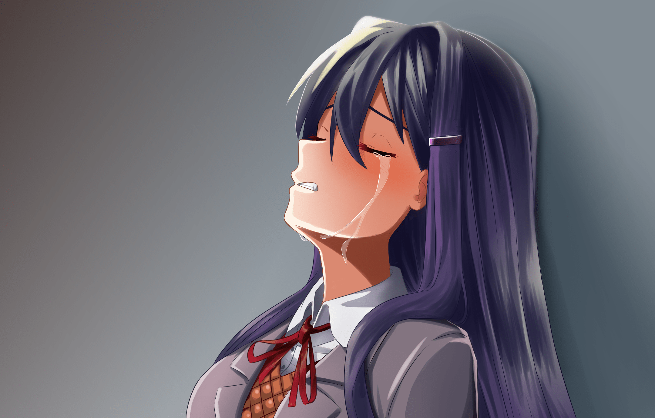 Yuri's eyes bulge out after crying for 168 hours... (sorry, I'll leave now) DDLC