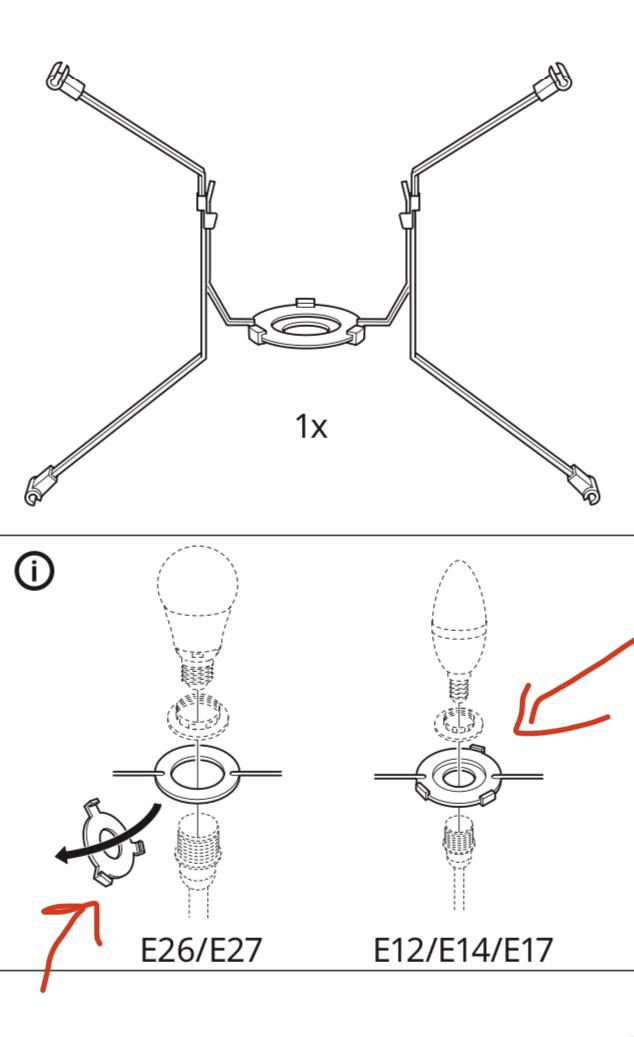 Looking for help finding spare part number for small bulb lamp shade adaptor r/IKEA