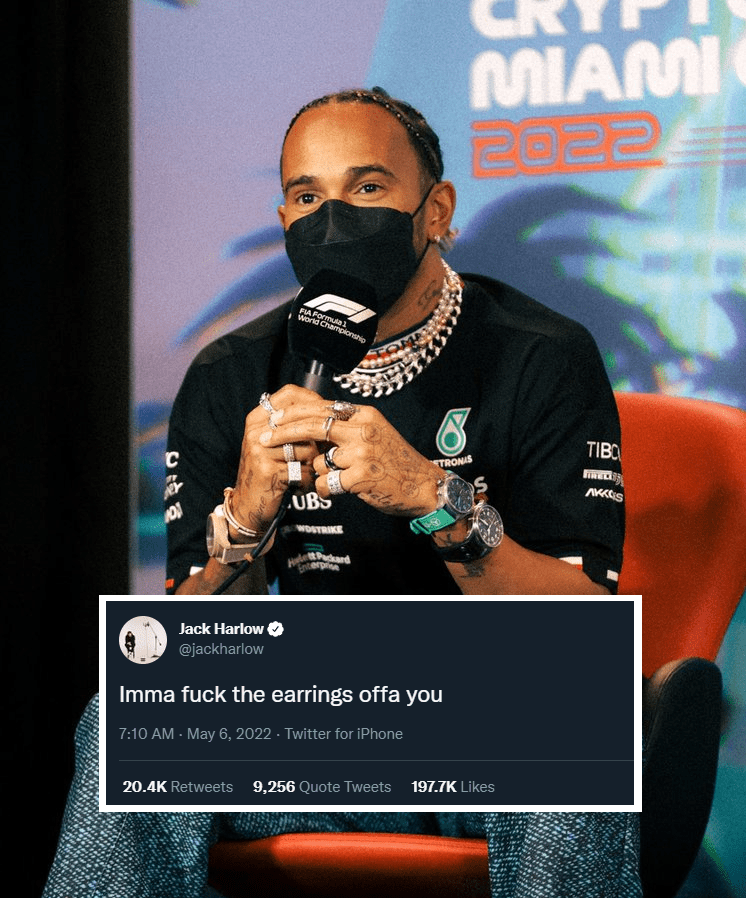 Breaking Jack Harlow to work with FIA to enforce the jewelry rules